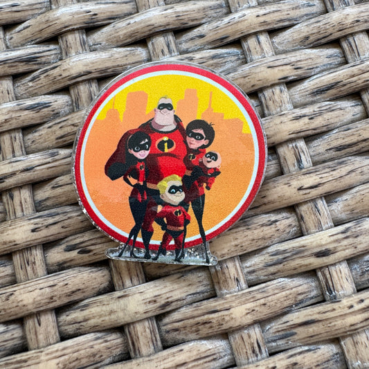 Acrylic Flatback,  Planar, Cabochon, Single Pc - Incredibles