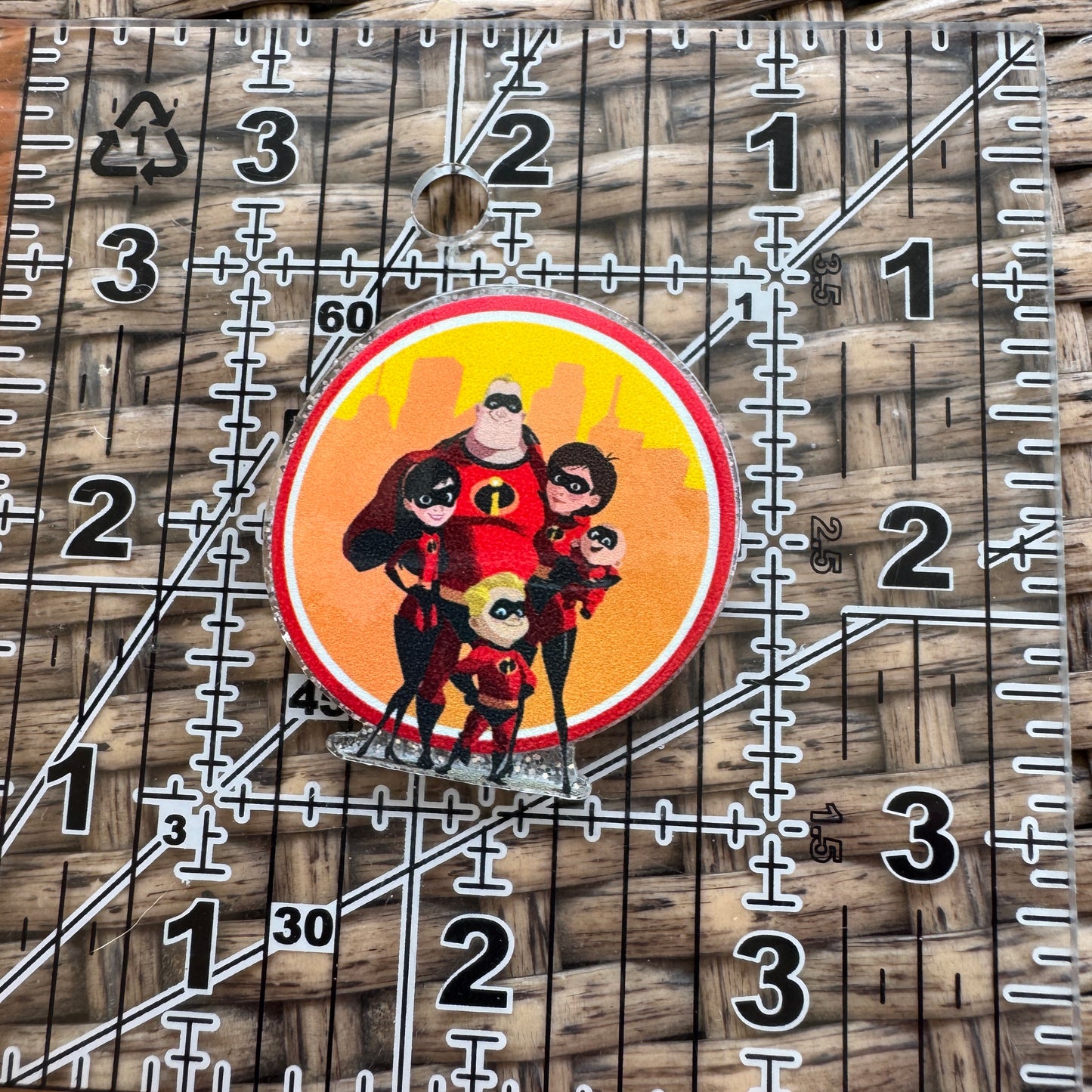 Acrylic Flatback,  Planar, Cabochon, Single Pc - Incredibles