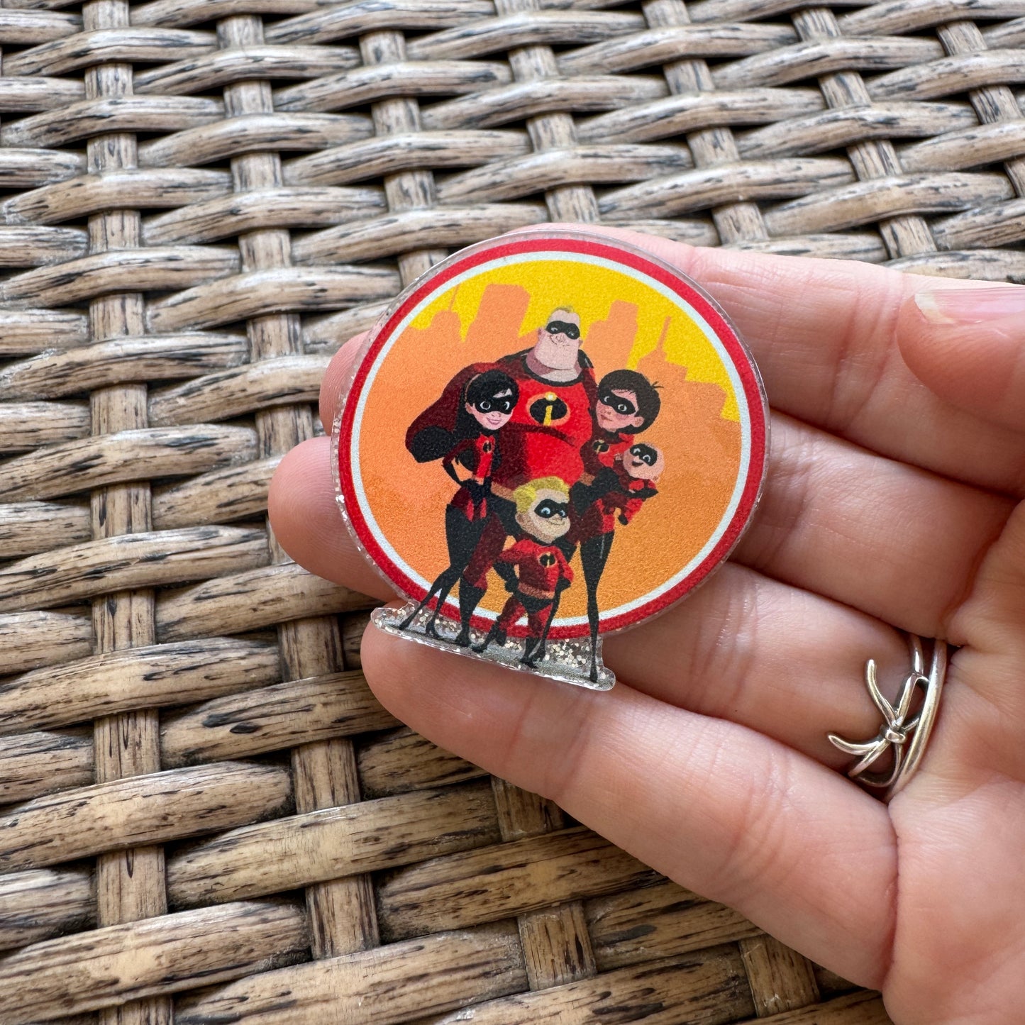 Acrylic Flatback,  Planar, Cabochon, Single Pc - Incredibles