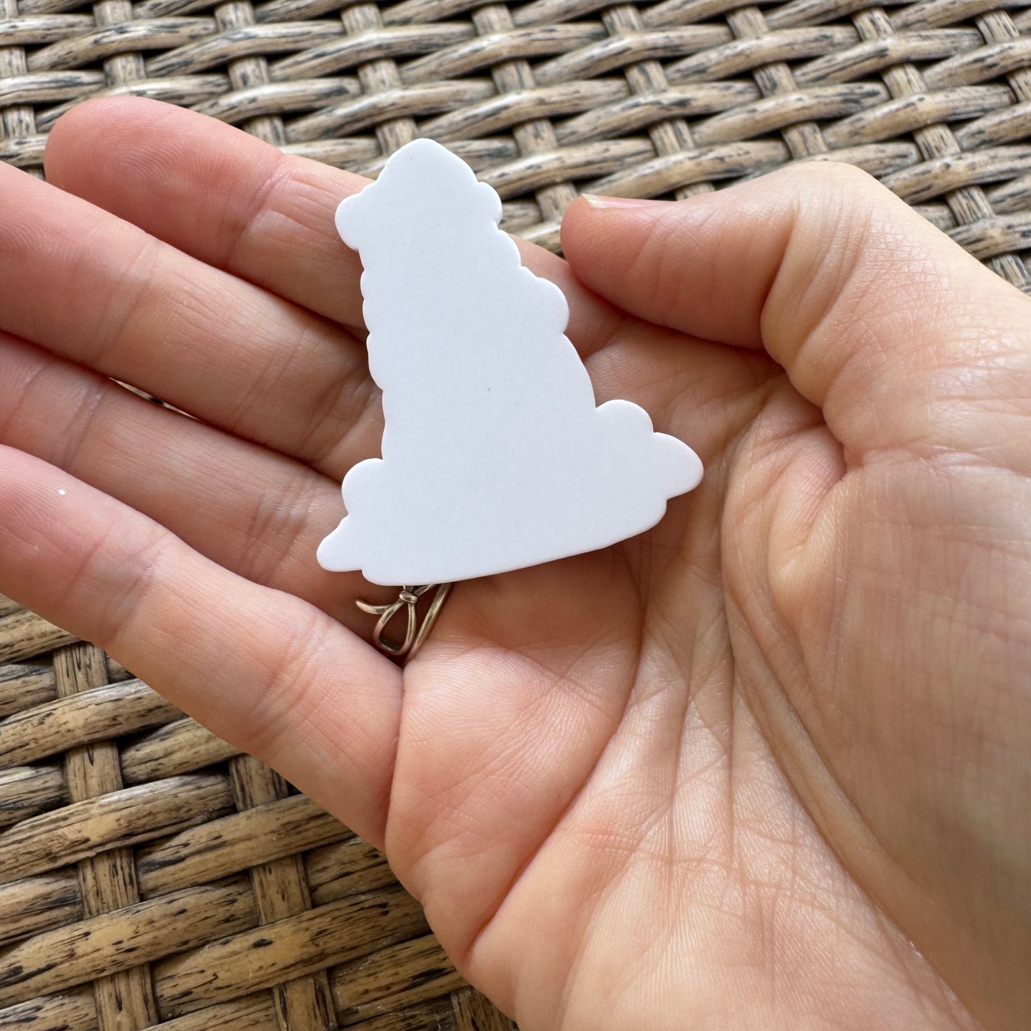 Acrylic Flatback,  Planar, Cabochon, Single Pc - Pooh Bear and snow