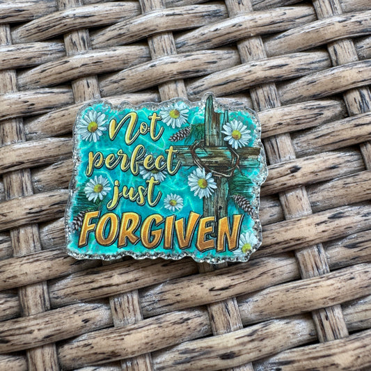 Acrylic Flatback,  Planar, Cabochon, Single Pc - Religious Not Perfect