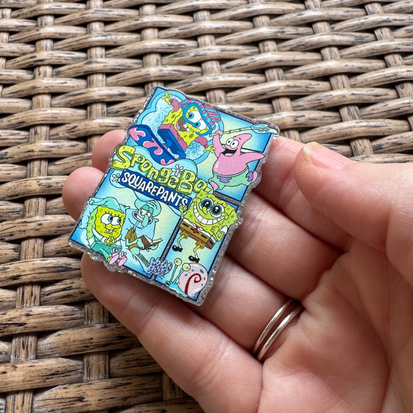 Acrylic Flatback,  Planar, Cabochon, Single Pc - Spongebob