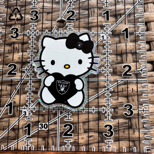 Acrylic Flatback,  Planar, Cabochon, Single Pc - Hello Kitty Raiders Football