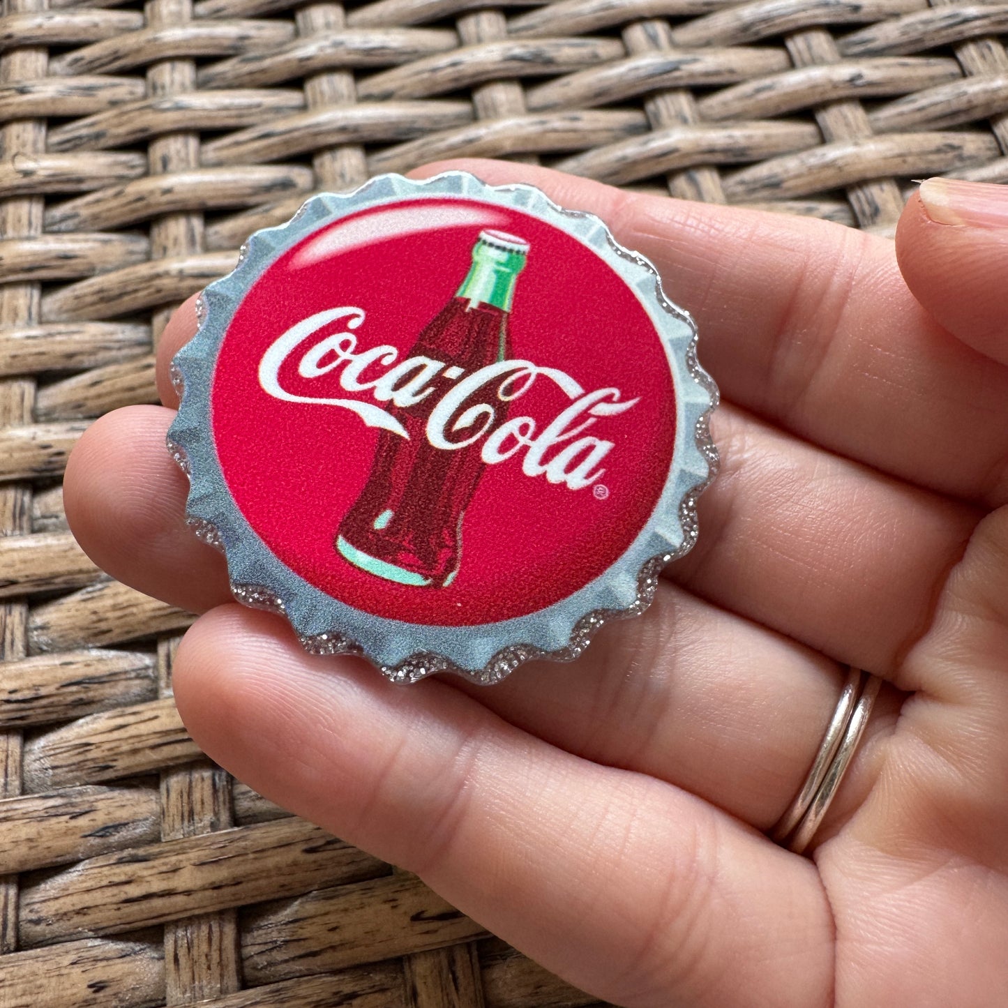 Acrylic Flatback,  Planar, Cabochon, Single Pc - Coke Drink