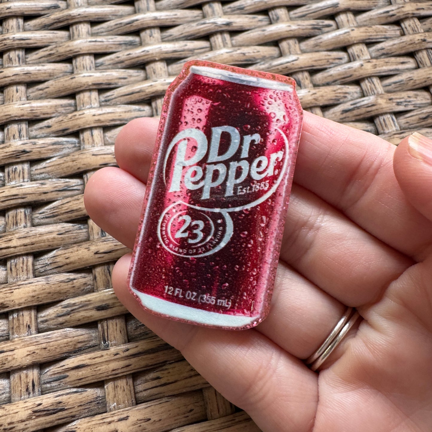 Acrylic Flatback,  Planar, Cabochon, Single Pc - Dr Pepper