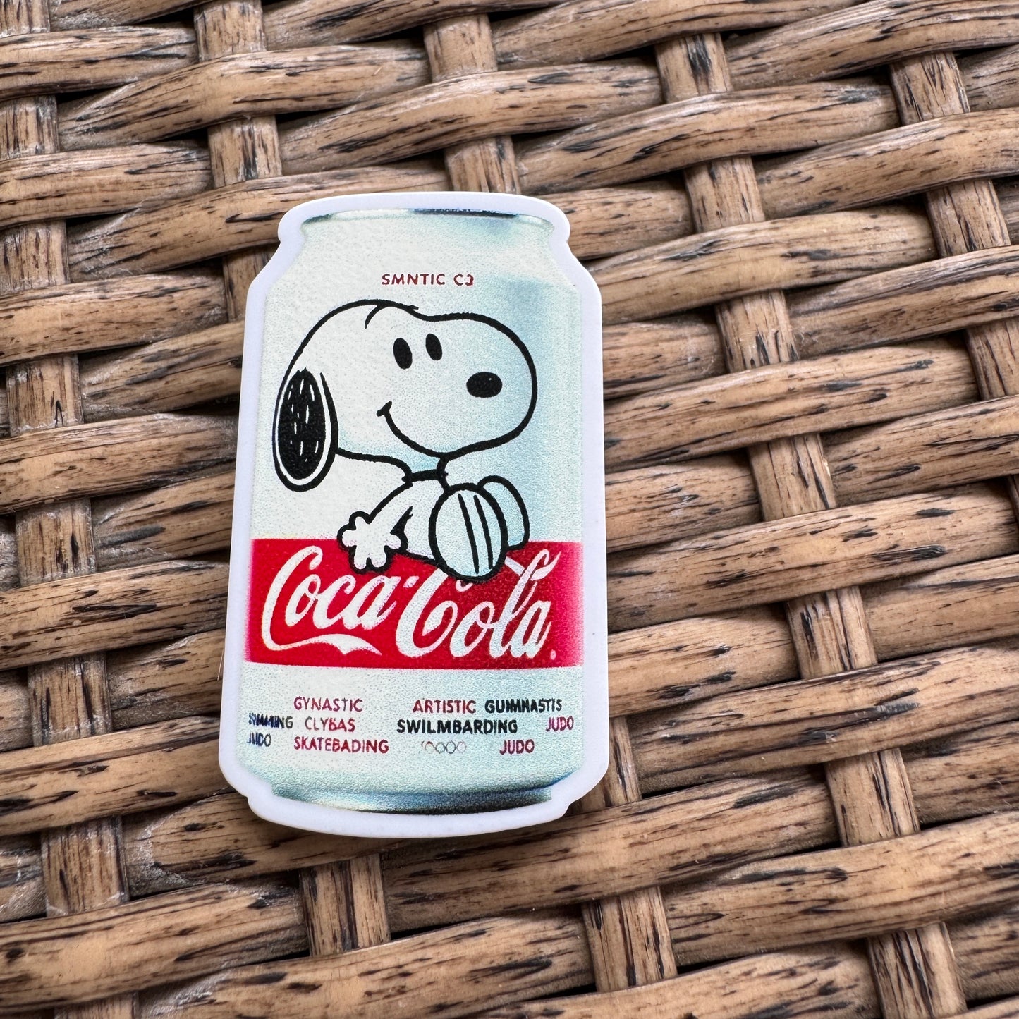 Acrylic Flatback,  Planar, Cabochon, Single Pc - Snoopy Coke