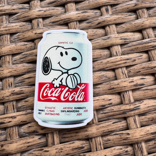 Acrylic Flatback,  Planar, Cabochon, Single Pc - Snoopy Coke