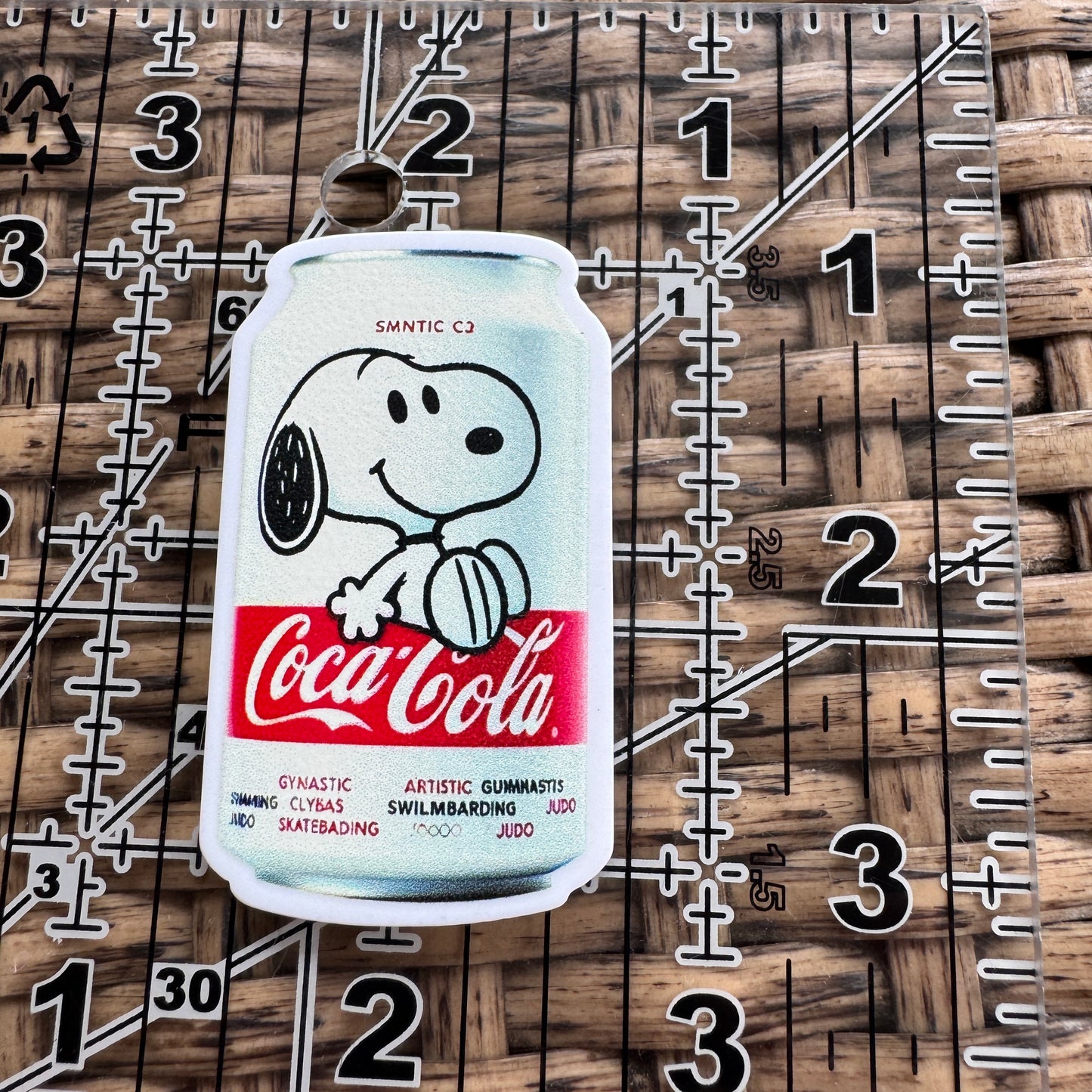 Acrylic Flatback,  Planar, Cabochon, Single Pc - Snoopy Coke