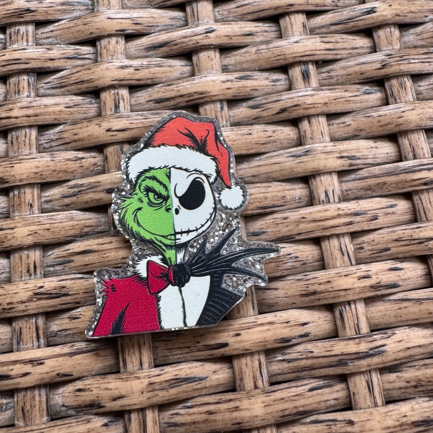 Acrylic Flatback,  Planar, Cabochon, Single Pc - Nightmare Before Christmas and Grinch