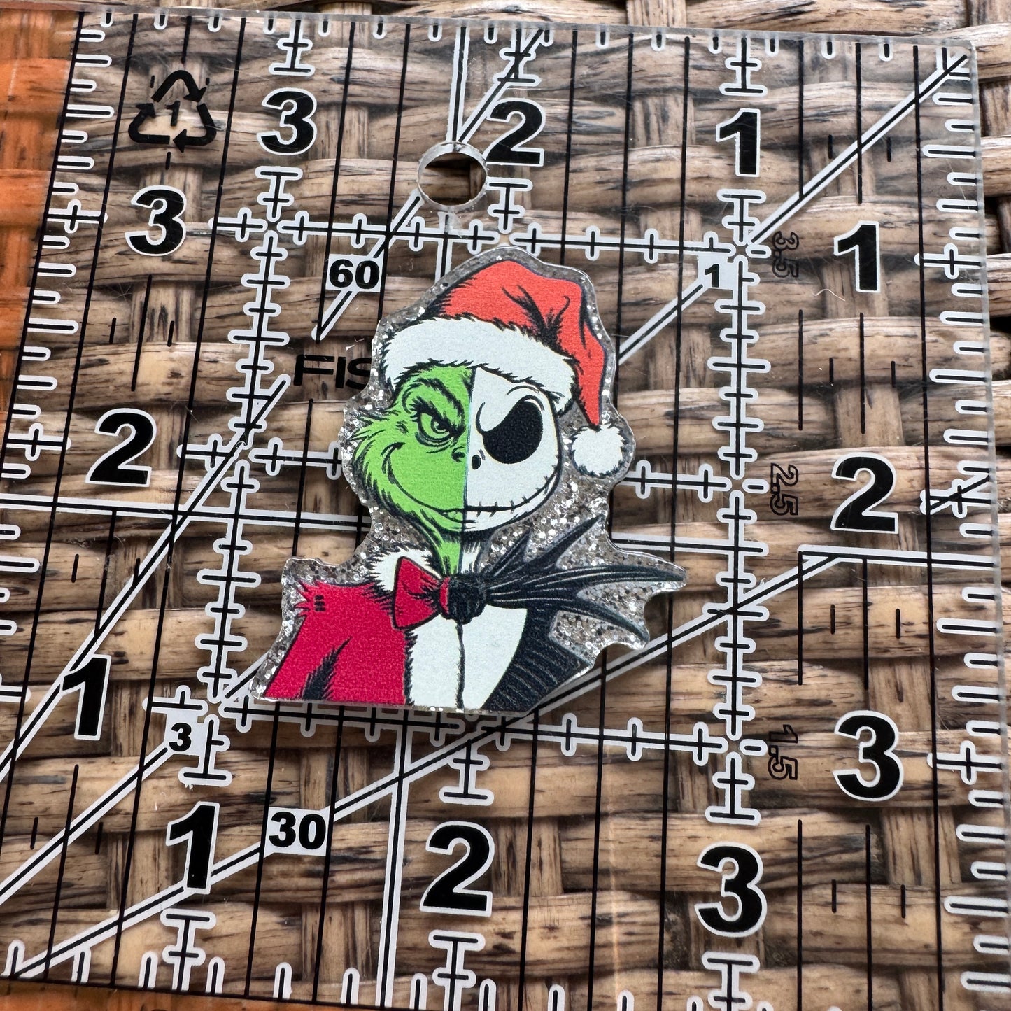 Acrylic Flatback,  Planar, Cabochon, Single Pc - Nightmare Before Christmas and Grinch