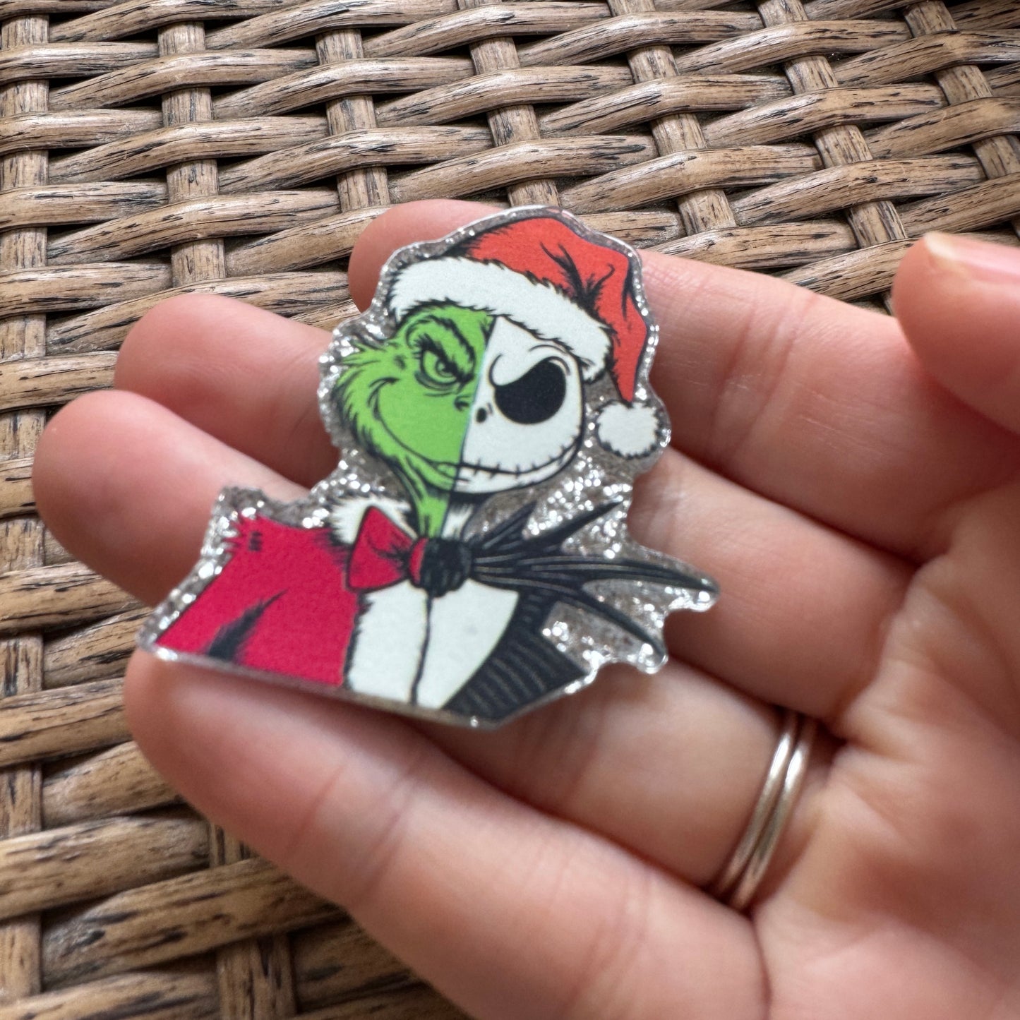 Acrylic Flatback,  Planar, Cabochon, Single Pc - Nightmare Before Christmas and Grinch