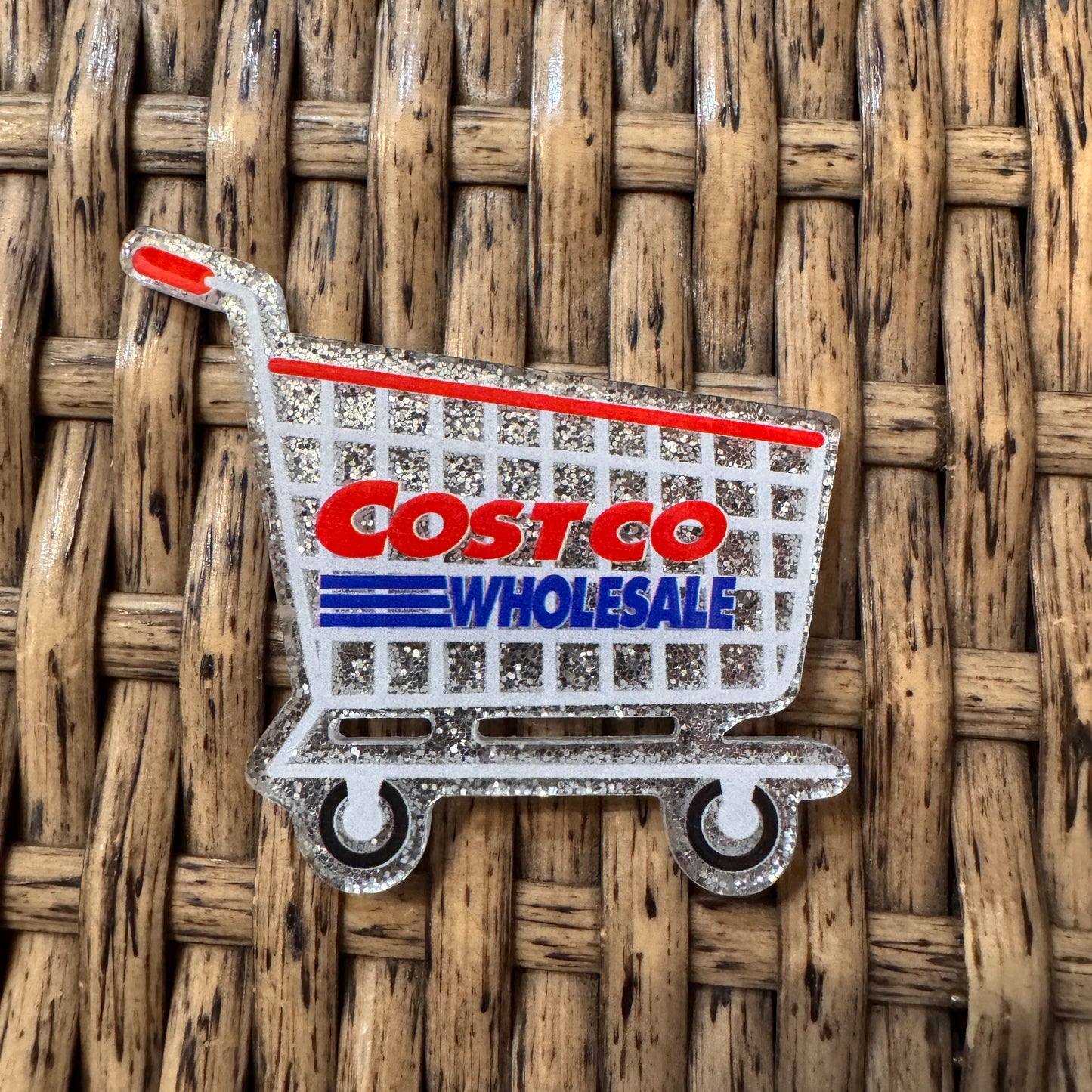 Costco Shopping Cart Acrylic Flatback,  Planar, Cabochon, Single Pc