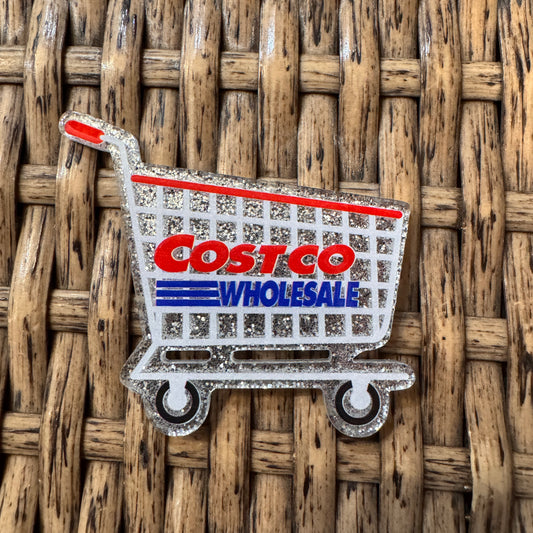 Costco Shopping Cart Acrylic Flatback,  Planar, Cabochon, Single Pc