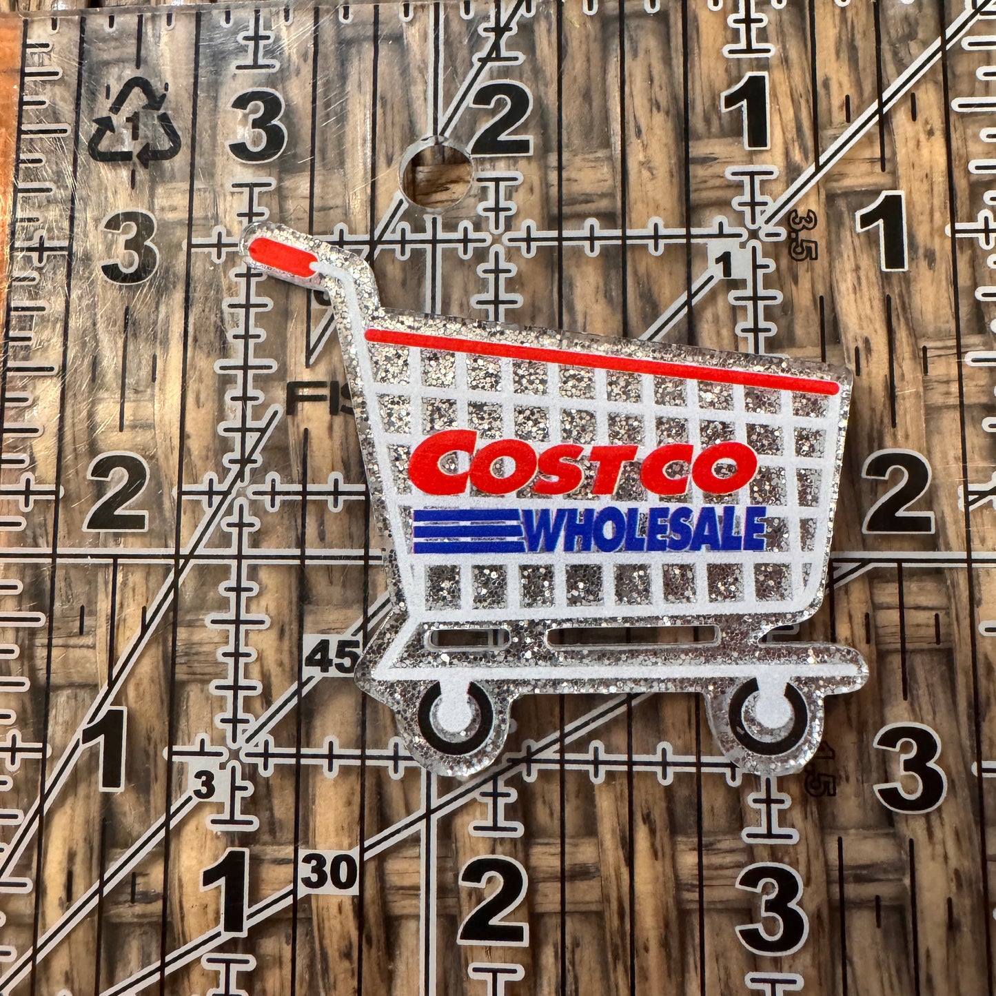 Costco Shopping Cart Acrylic Flatback,  Planar, Cabochon, Single Pc