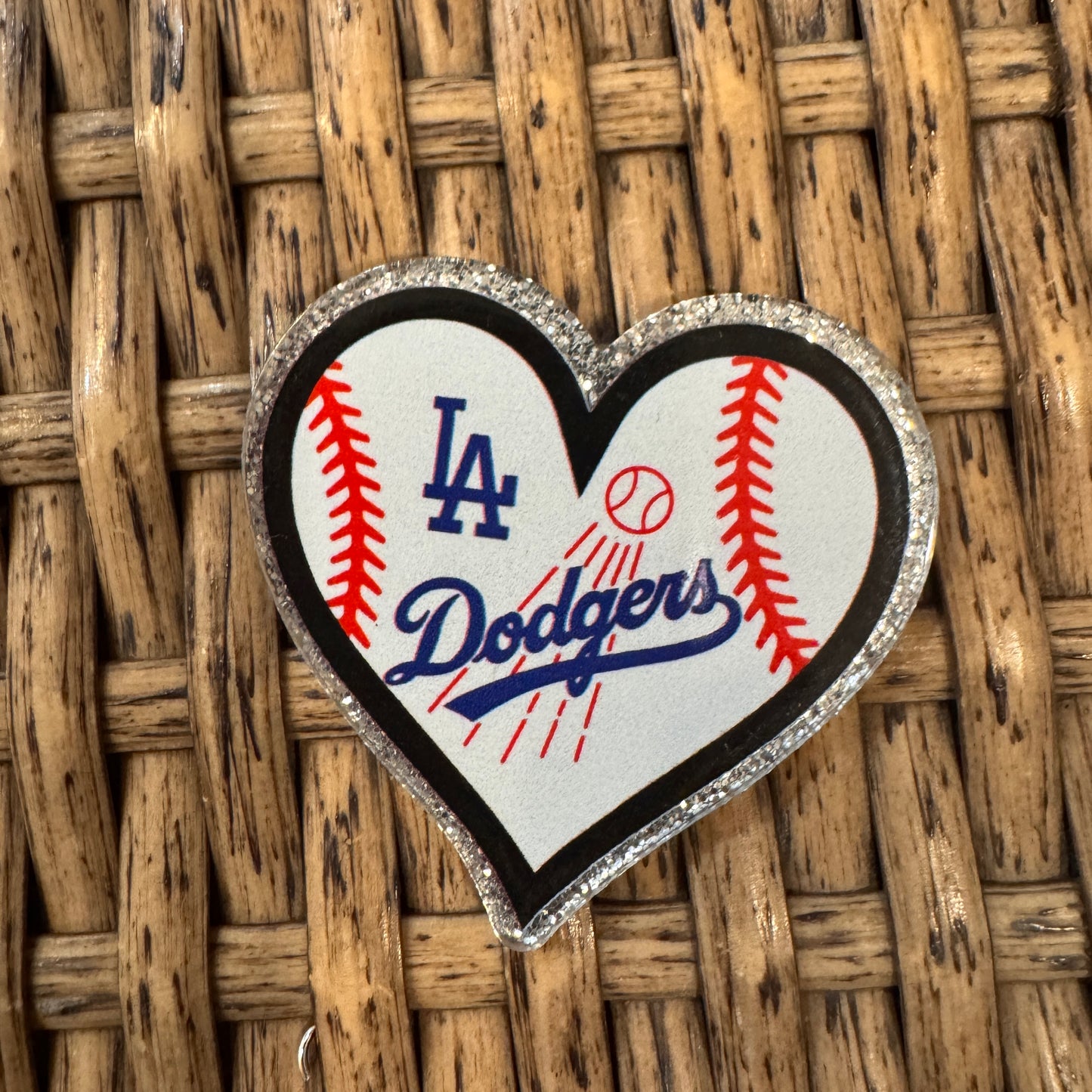 LA Dogers Baseball Team Acrylic Flatback,  Planar, Cabochon, Single Pc