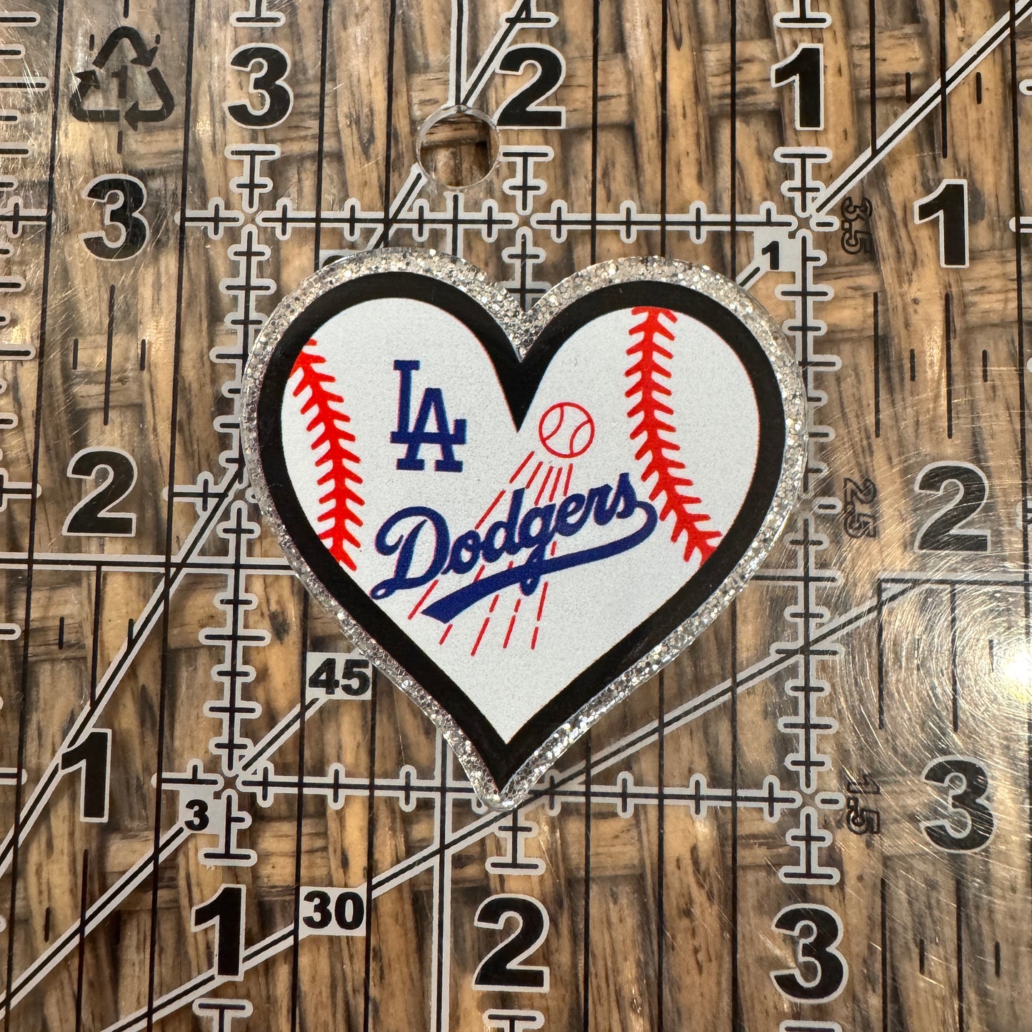 LA Dogers Baseball Team Acrylic Flatback,  Planar, Cabochon, Single Pc