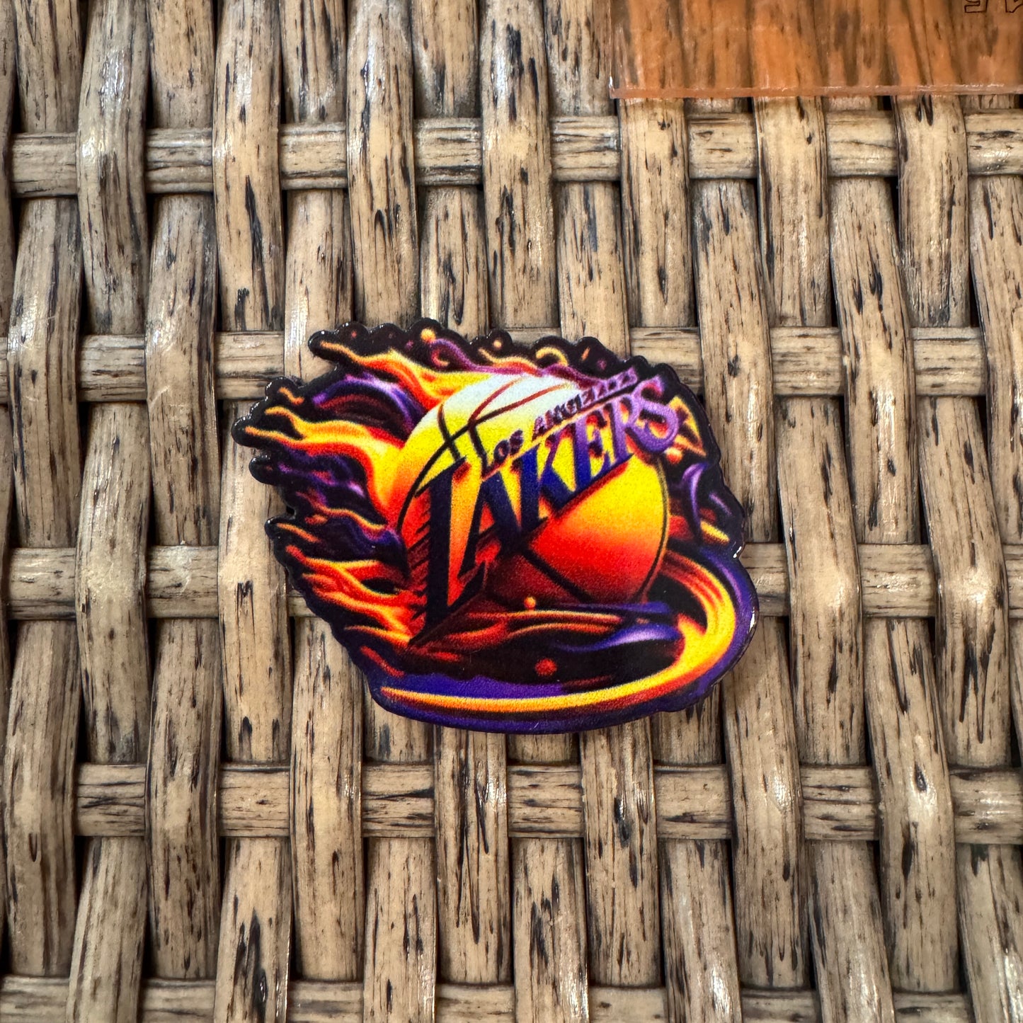 LA Lakers Basketball Team Acrylic Flatback,  Planar, Cabochon, Single Pc