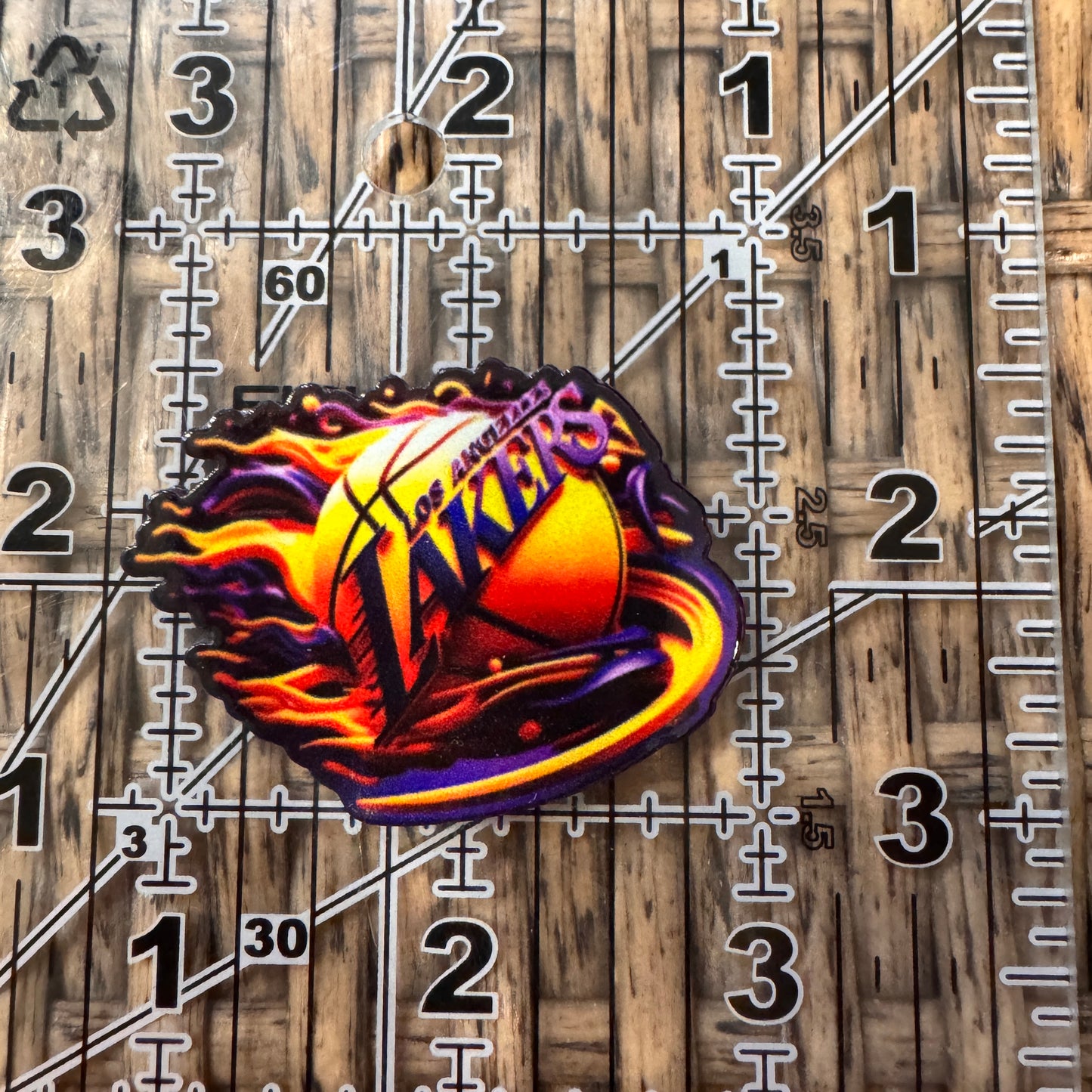 LA Lakers Basketball Team Acrylic Flatback,  Planar, Cabochon, Single Pc