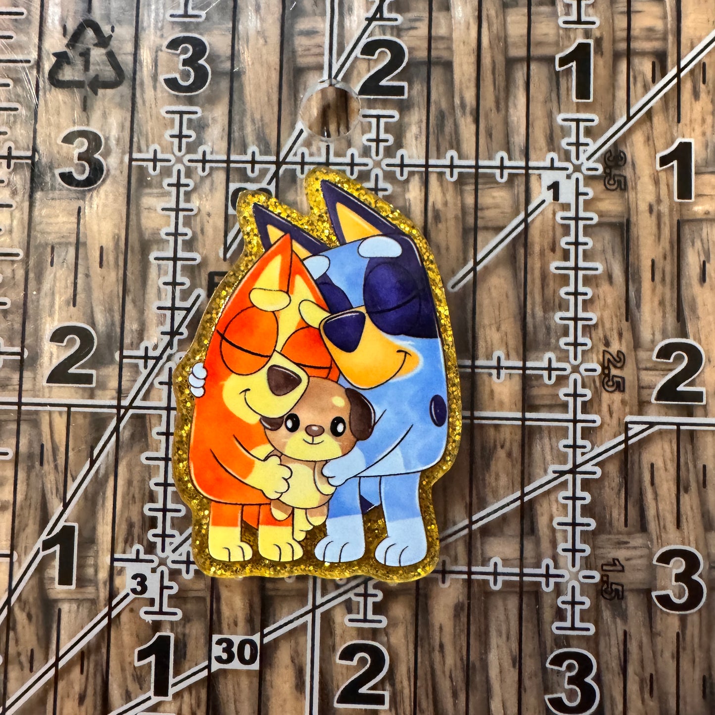 Bluey Cartoon Acrylic Flatback,  Planar, Cabochon, Single Pc