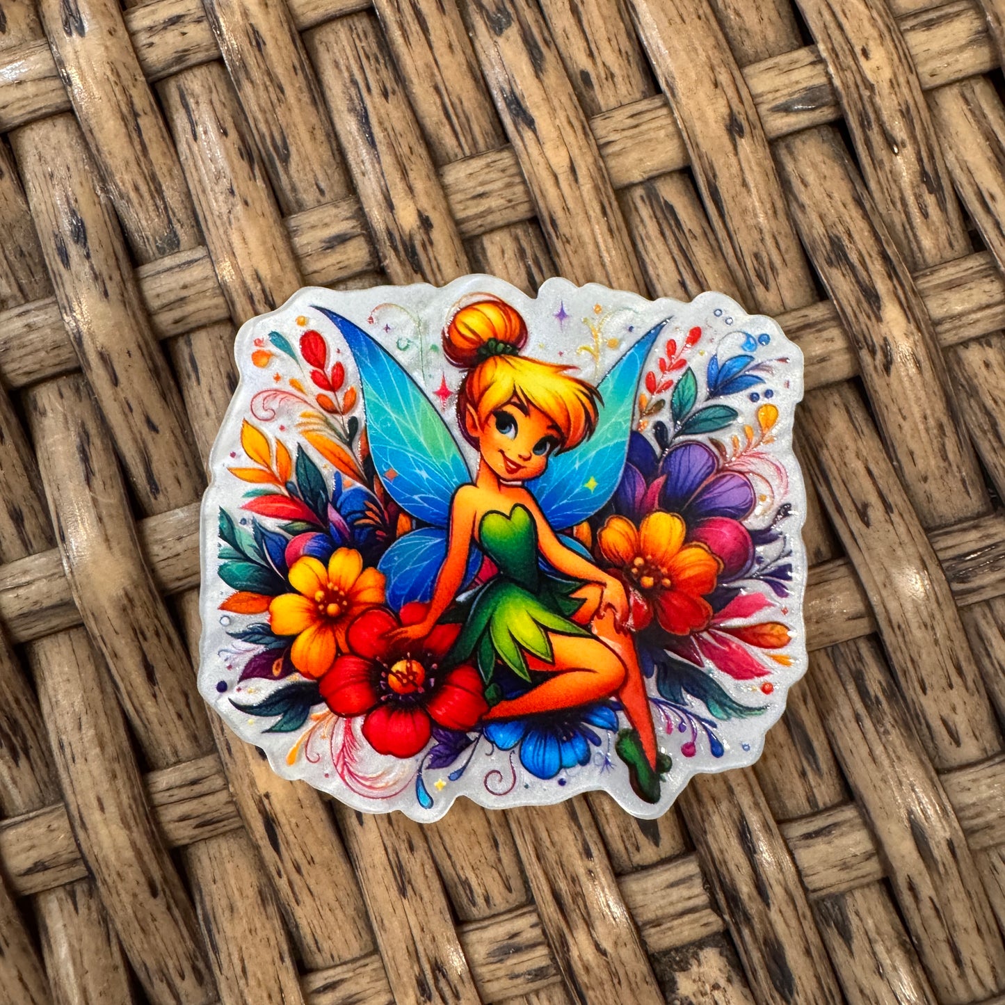 Tinkerbell Cartoon Acrylic Flatback,  Planar, Cabochon, Single Pc
