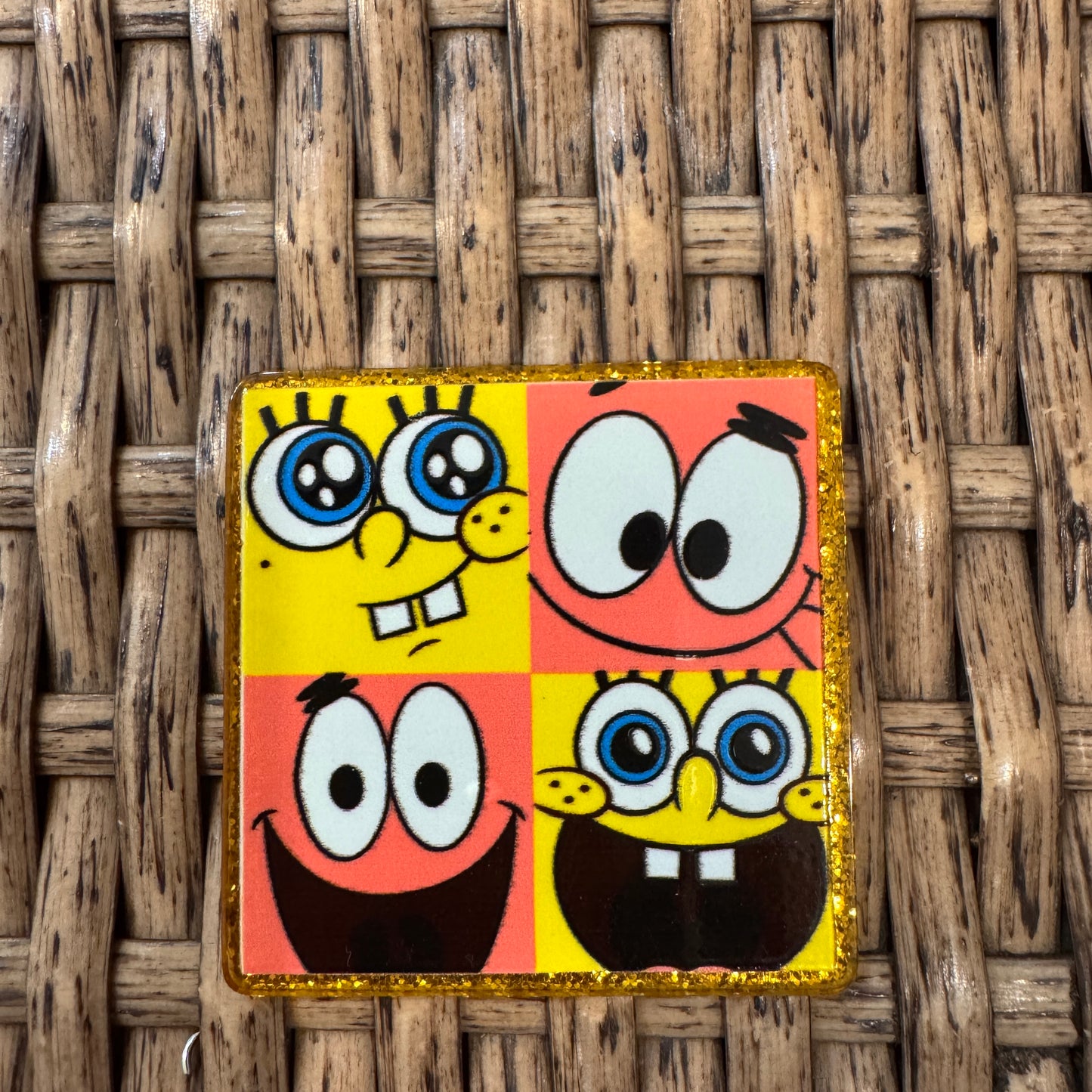 Sponge Bob Cartoon Acrylic Flatback,  Planar, Cabochon, Single Pc