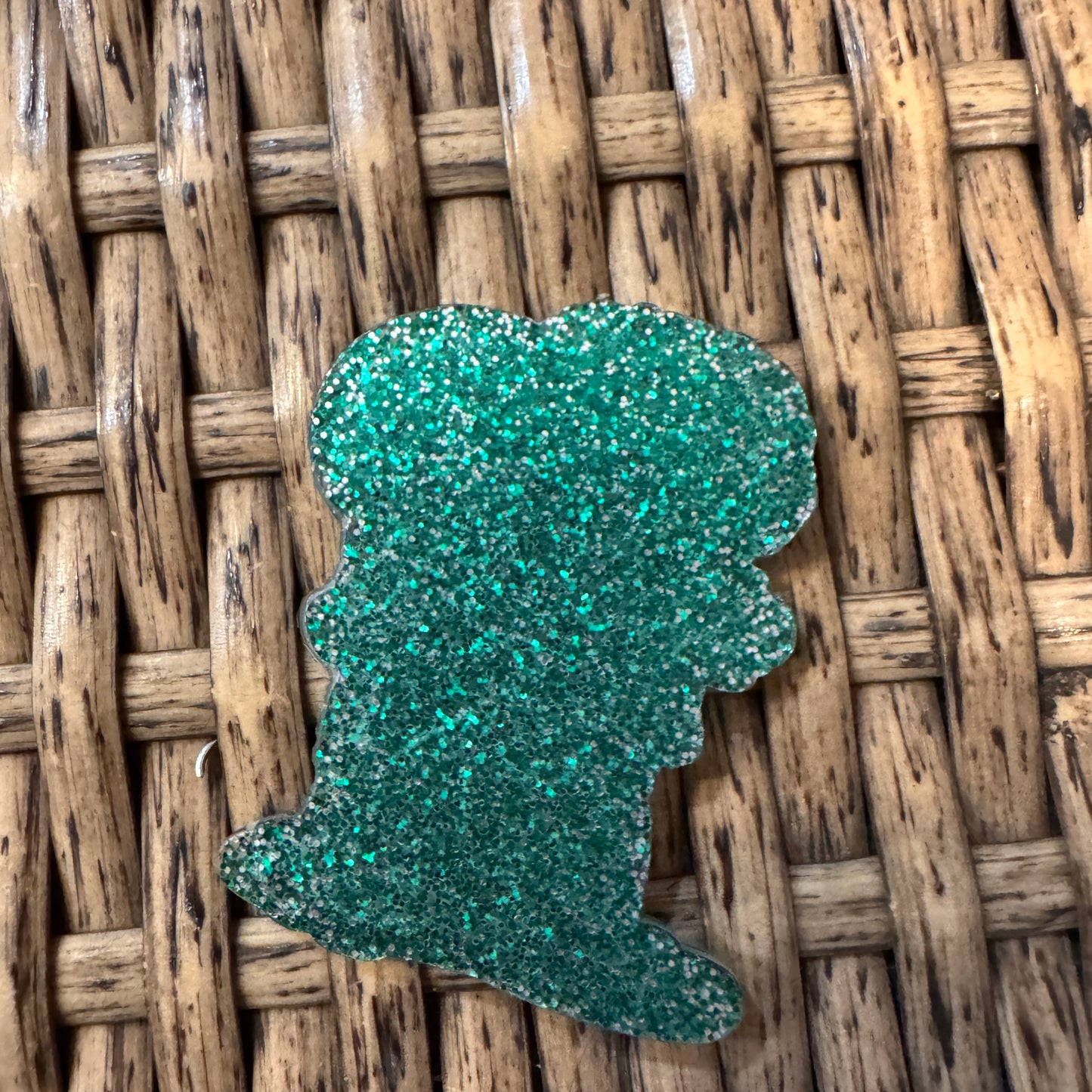 Oscar the Grouch Cartoon Acrylic Flatback,  Planar, Cabochon, Single Pc