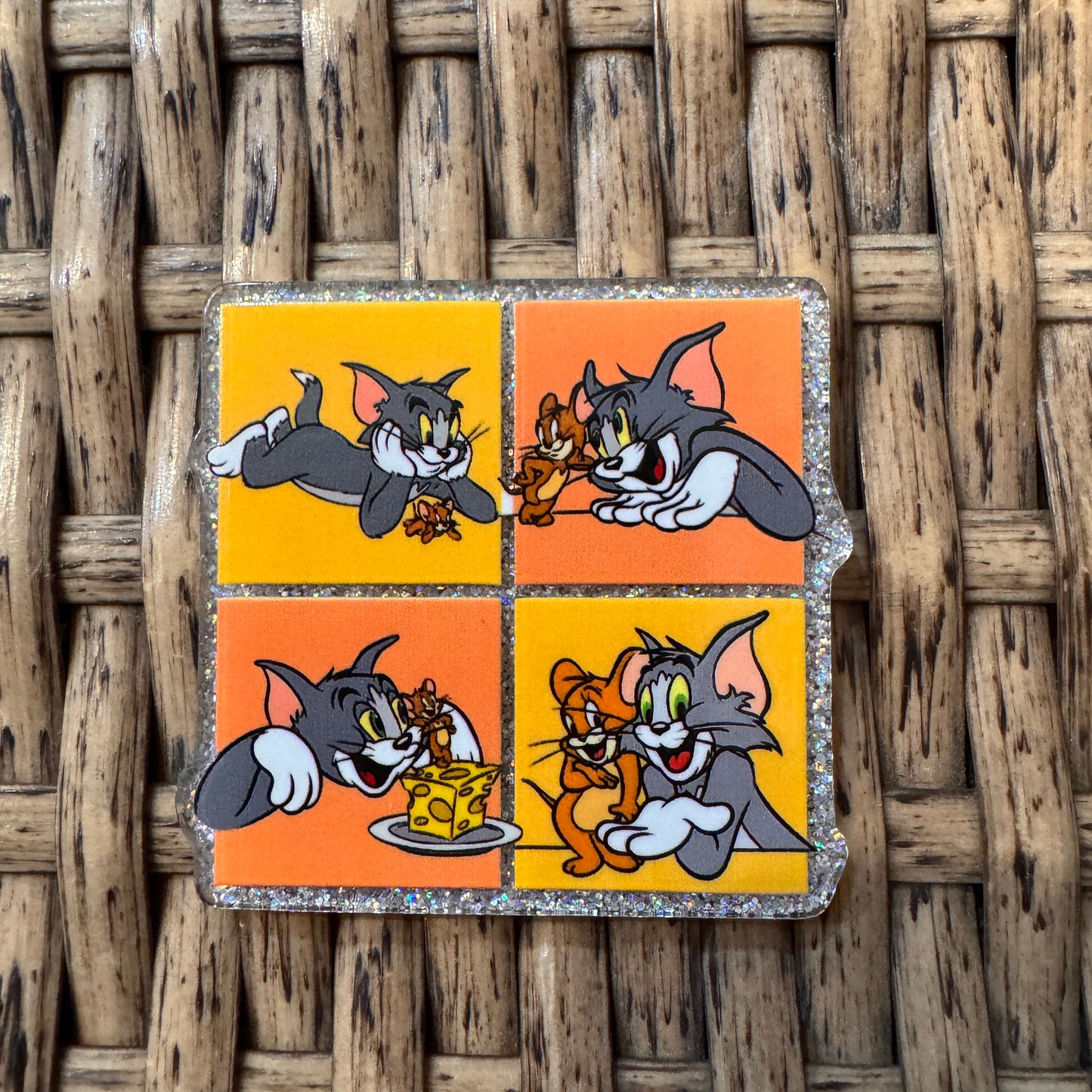 Tom and Jerry Cartoon Acrylic Flatback,  Planar, Cabochon, Single Pc