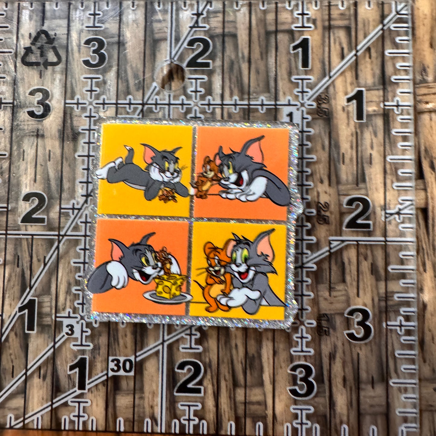 Tom and Jerry Cartoon Acrylic Flatback,  Planar, Cabochon, Single Pc