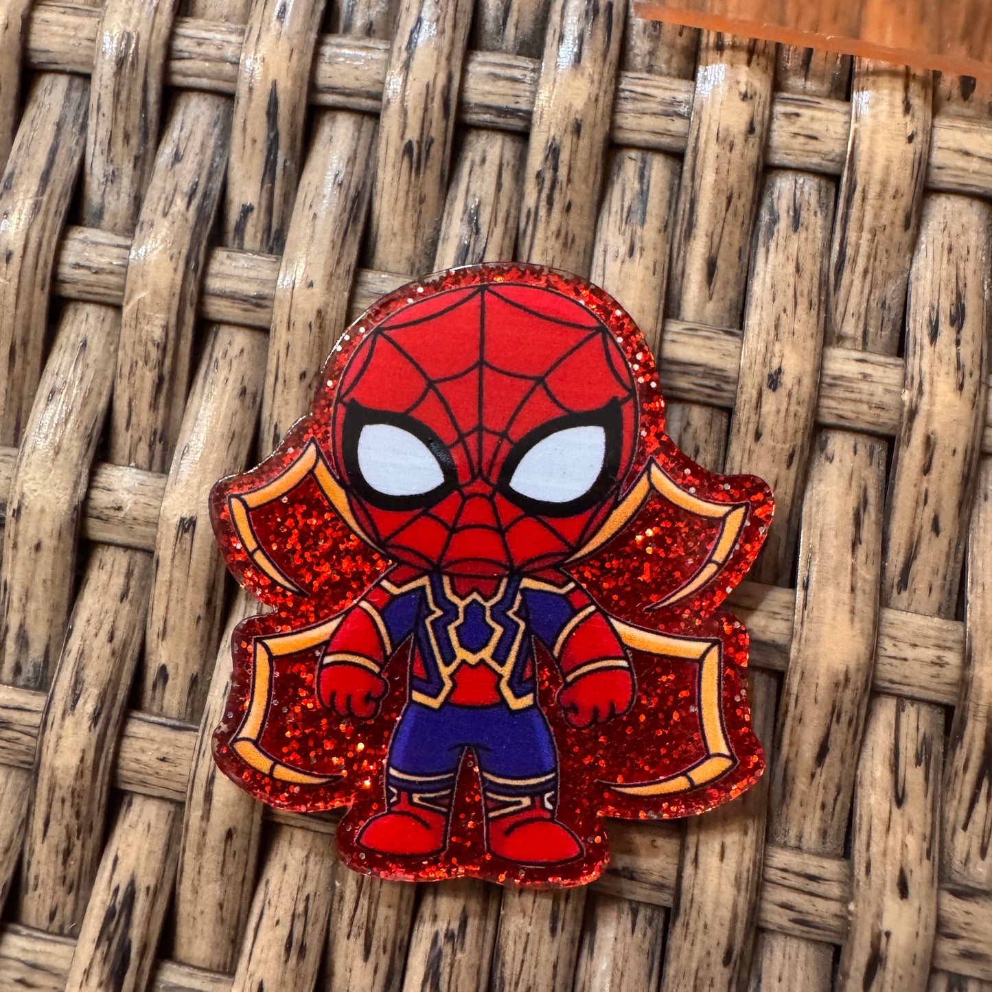 Spiderman Cartoon Acrylic Flatback,  Planar, Cabochon, Single Pc