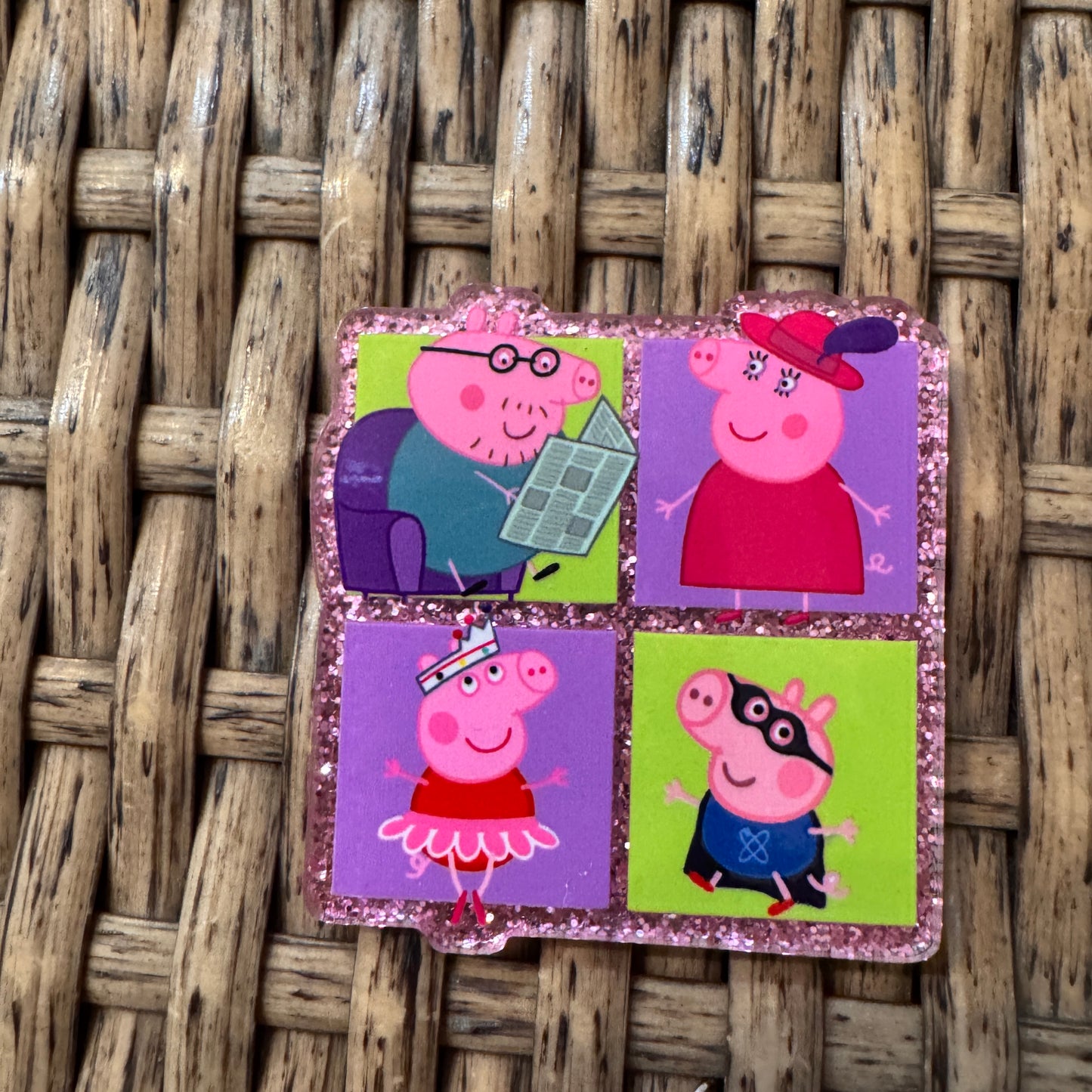 Peppa The Pig Cartoon Acrylic Flatback,  Planar, Cabochon, Single Pc