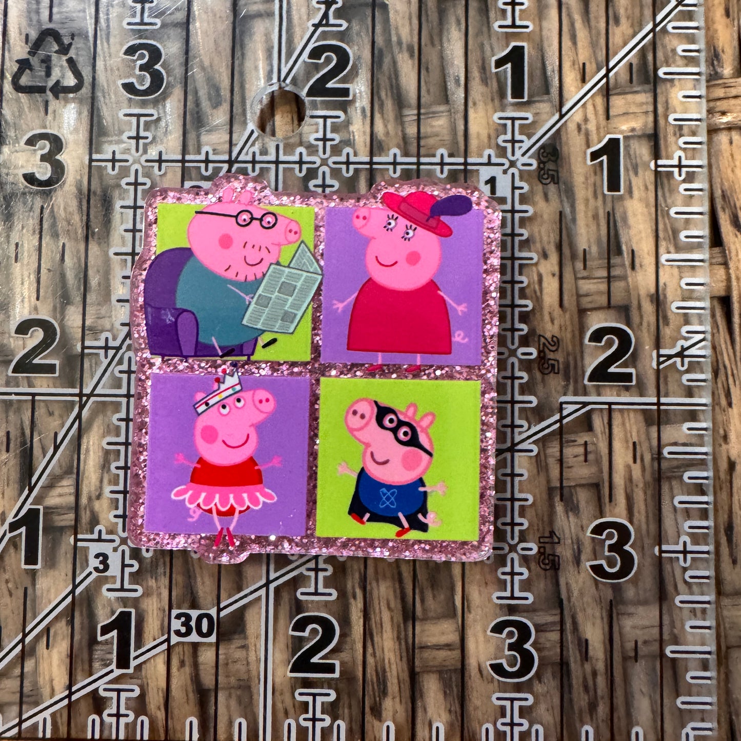 Peppa The Pig Cartoon Acrylic Flatback,  Planar, Cabochon, Single Pc