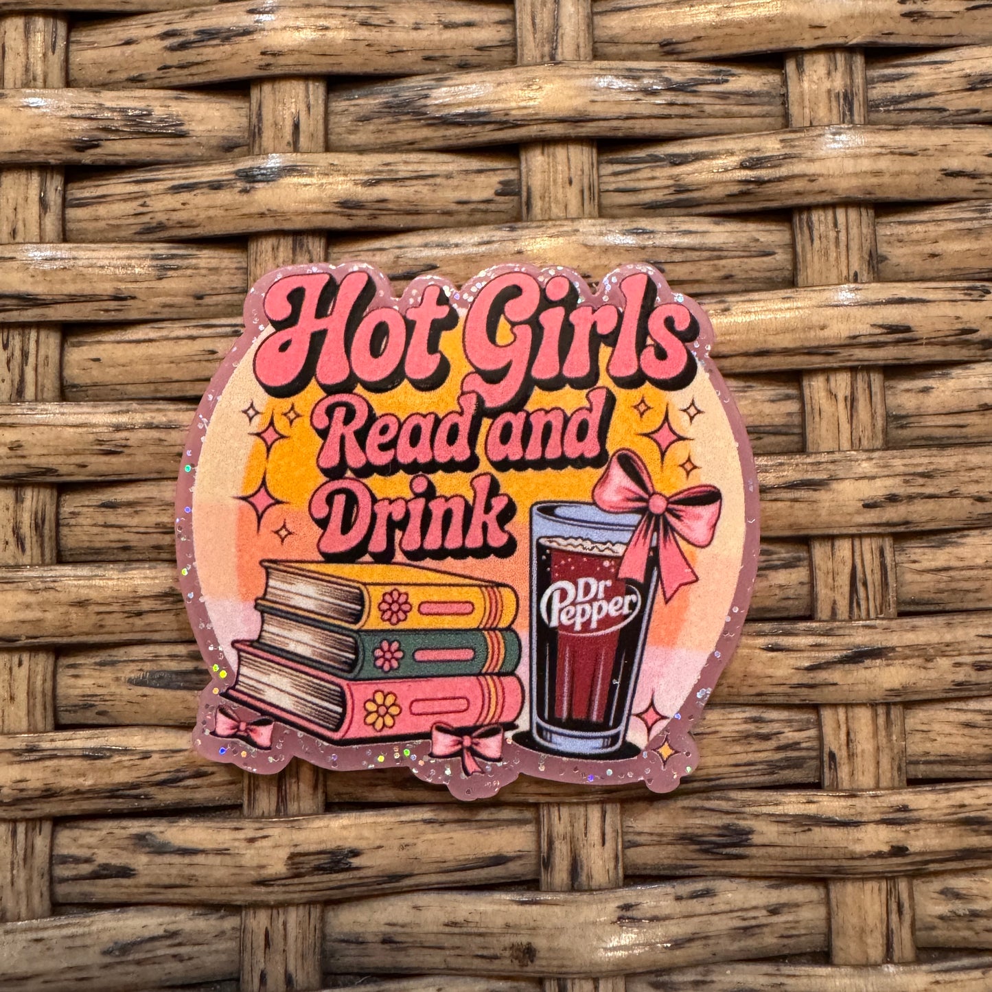 Dr Pepper  Acrylic Flatback,  Planar, Cabochon, Single Pc