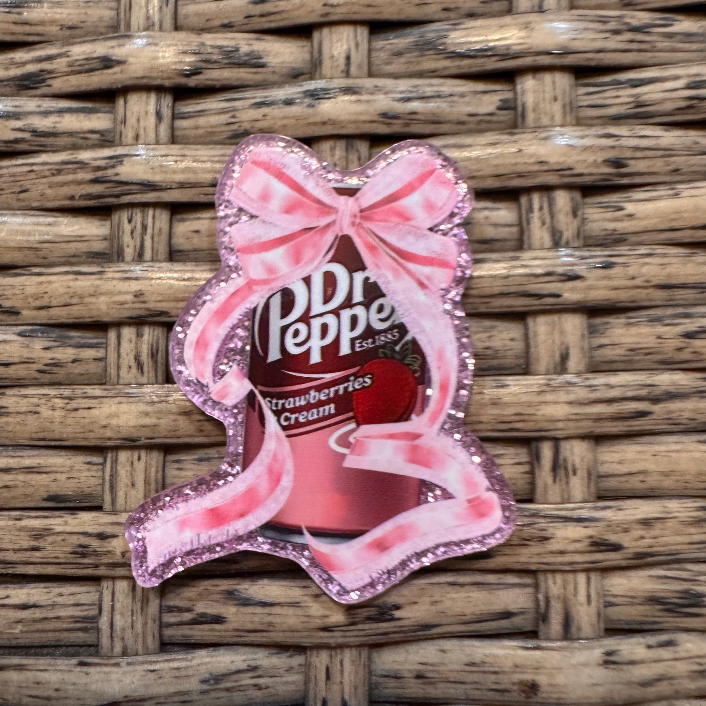 Dr Pepper  Acrylic Flatback,  Planar, Cabochon, Single Pc
