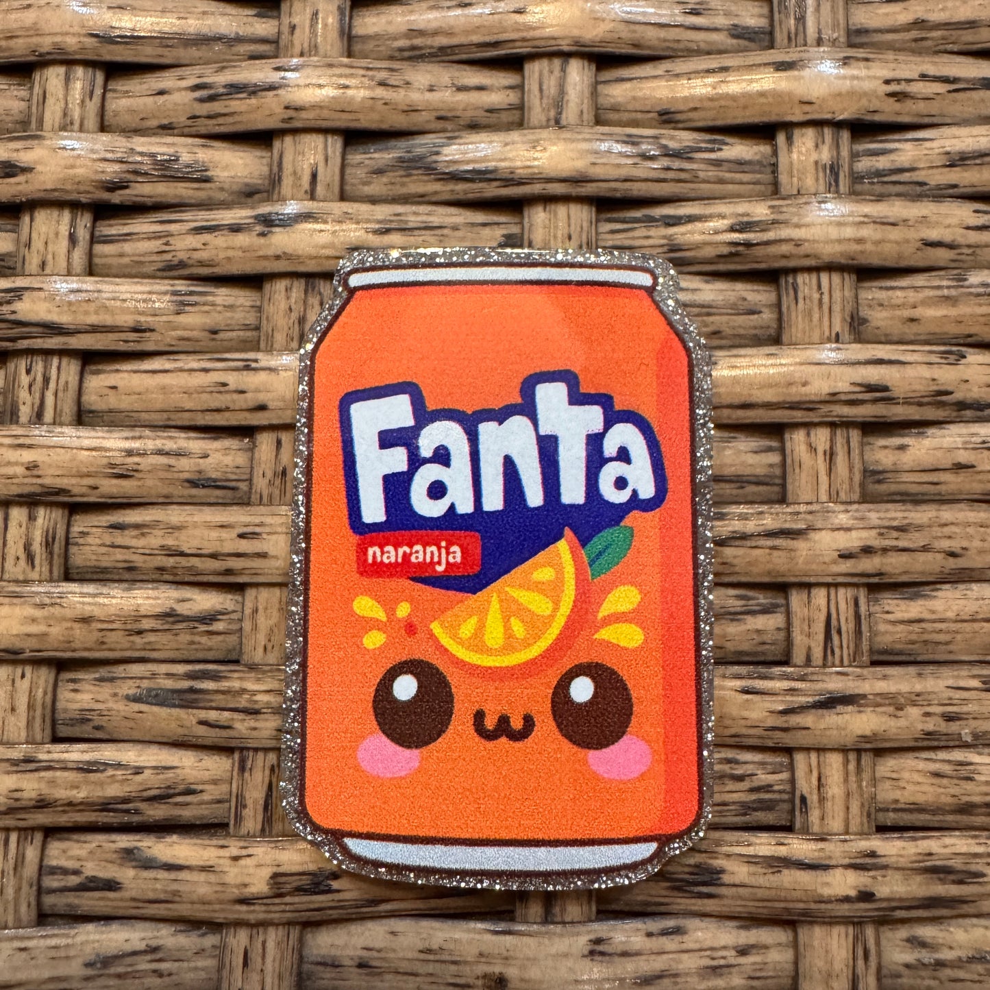 Fanta Drink Acrylic Flatback,  Planar, Cabochon, Single Pc