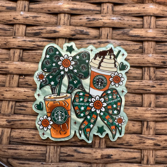 Starbucks Coffee Acrylic Flatback,  Planar, Cabochon, Single Pc