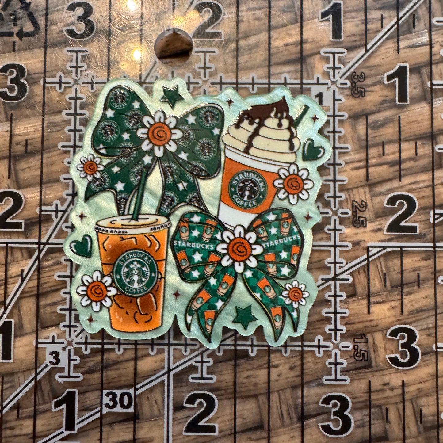 Starbucks Coffee Acrylic Flatback,  Planar, Cabochon, Single Pc