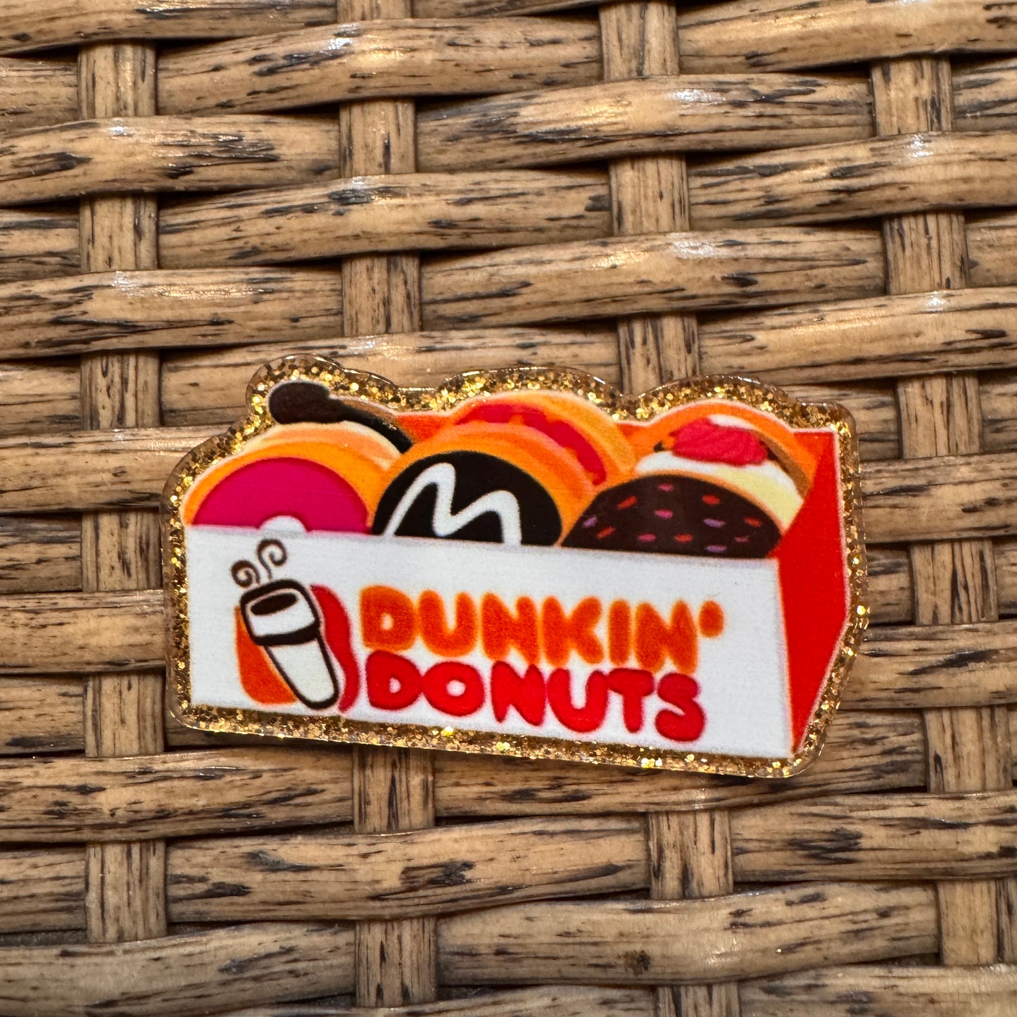 Dunkin Coffee Acrylic Flatback,  Planar, Cabochon, Single Pc