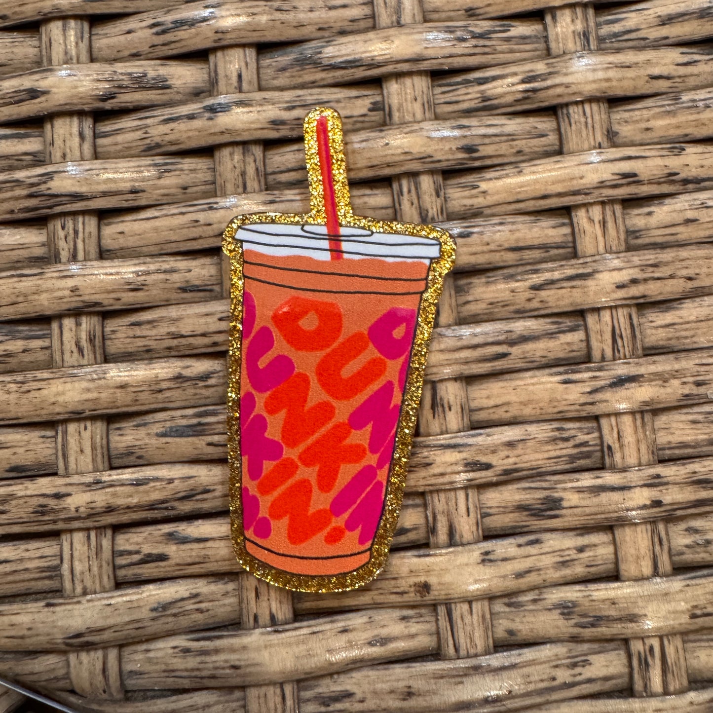 Dunkin Coffee Acrylic Flatback,  Planar, Cabochon, Single Pc