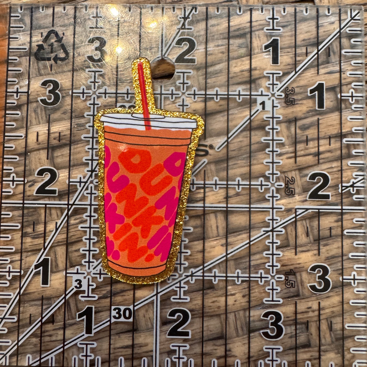 Dunkin Coffee Acrylic Flatback,  Planar, Cabochon, Single Pc