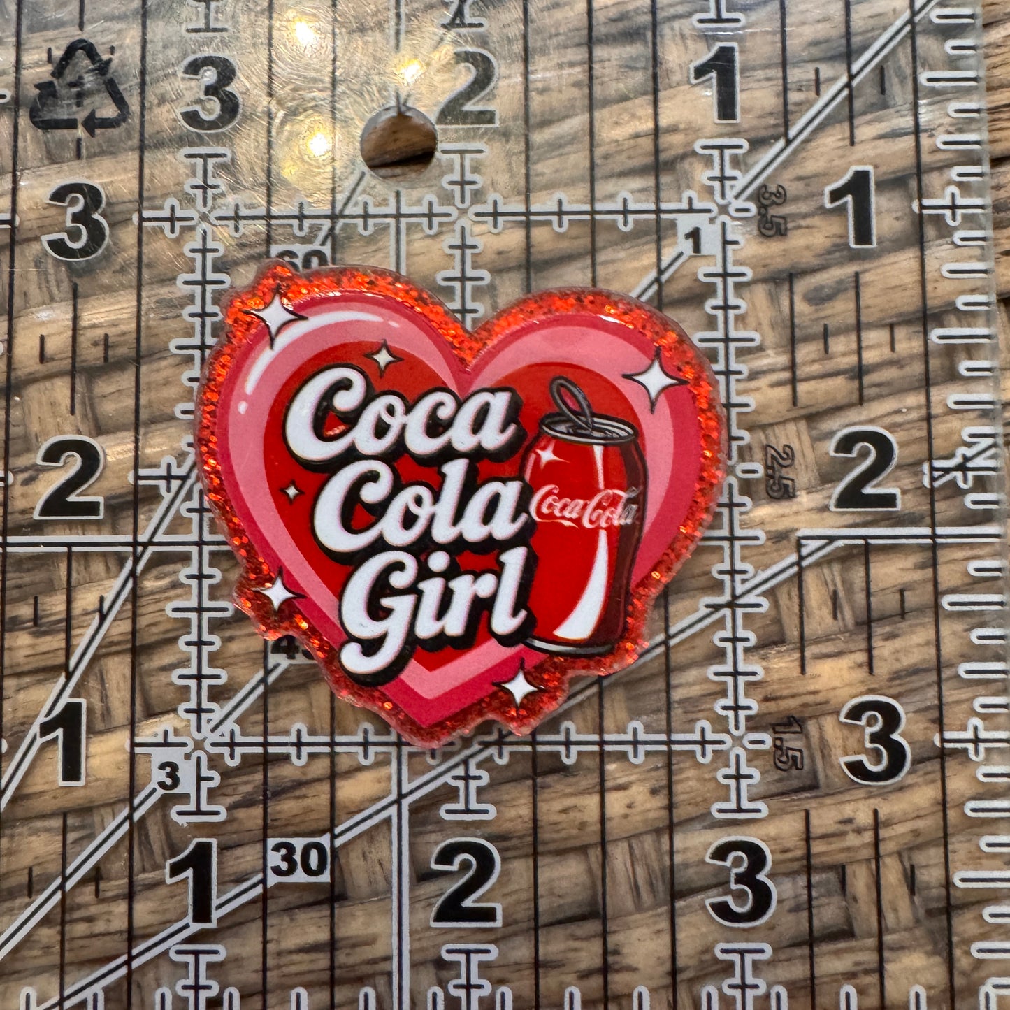 Coca Cola Girl Acrylic Flatback,  Planar, Cabochon, Single Pc