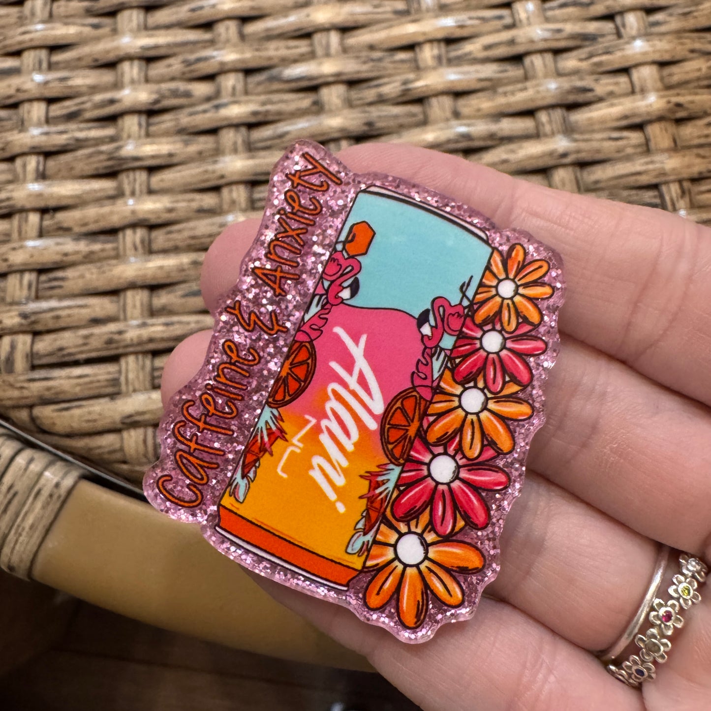 Alani Energy Drink Acrylic Flatback,  Planar, Cabochon, Single Pc
