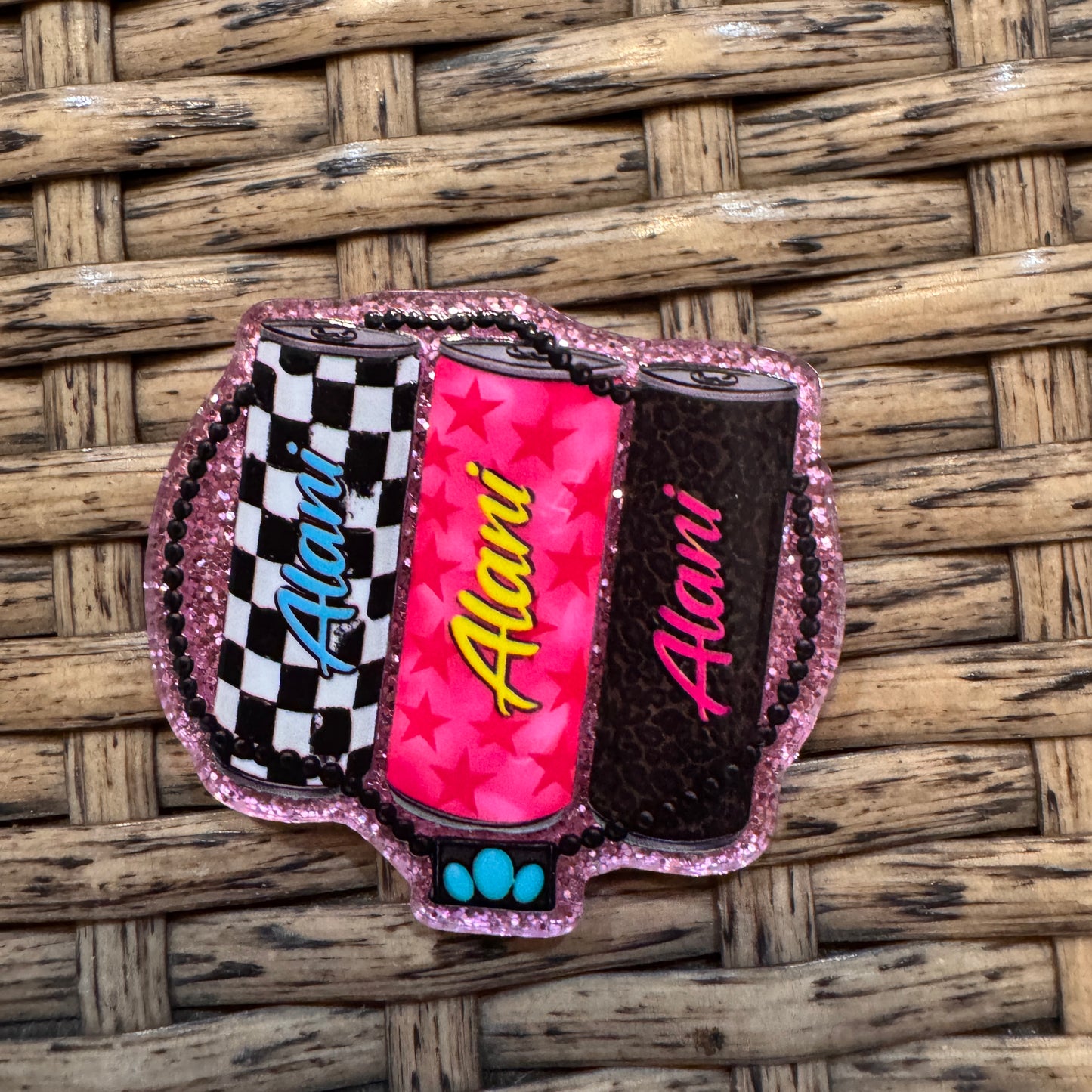 Alani Energy Drink Acrylic Flatback,  Planar, Cabochon, Single Pc