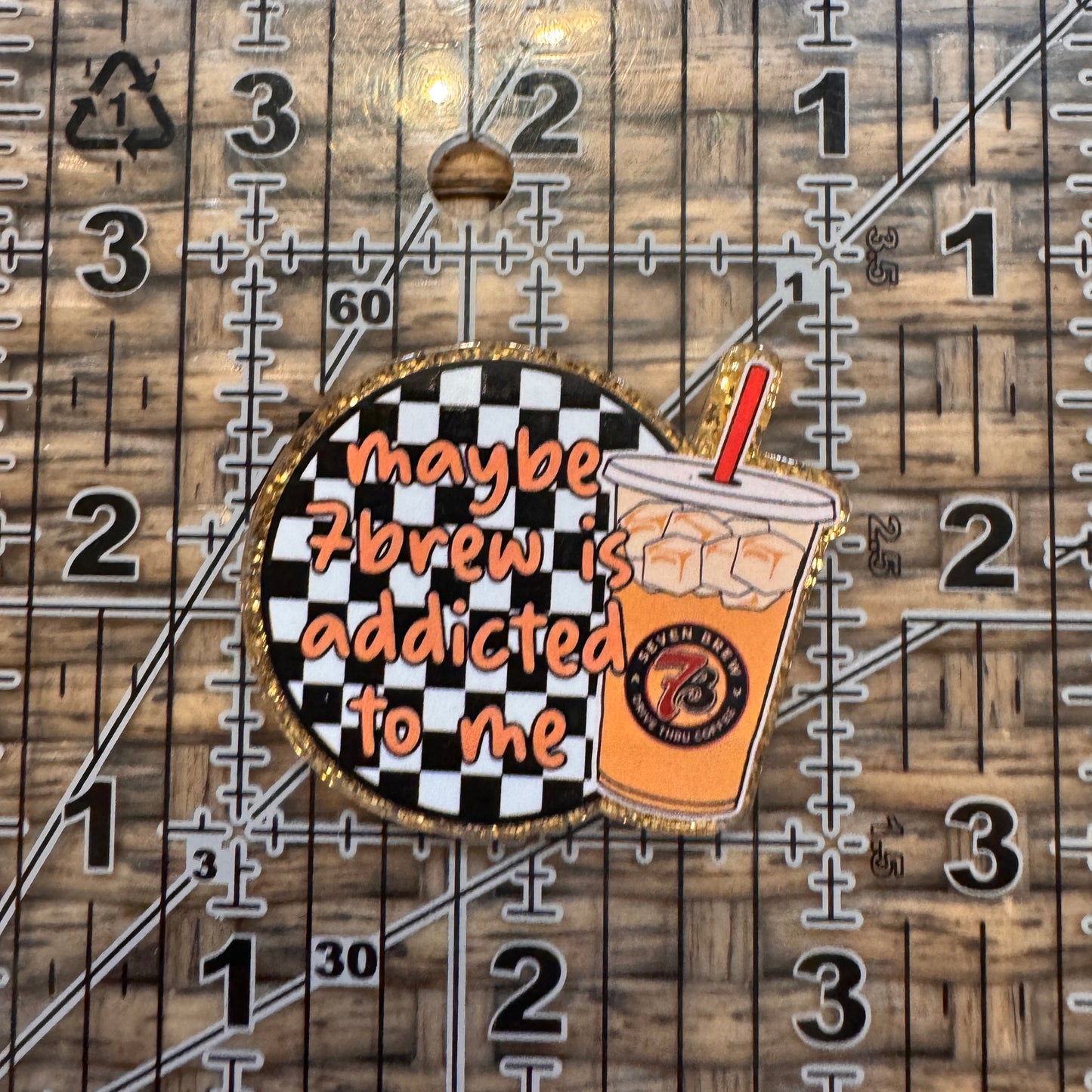 7 brew coffee Drink Acrylic Flatback,  Planar, Cabochon, Single Pc