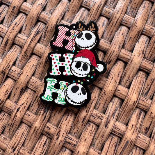 Acrylic Flatback,  Planar, Cabochon, Single Pc - Ho Ho Ho Nightmare Before Christmas