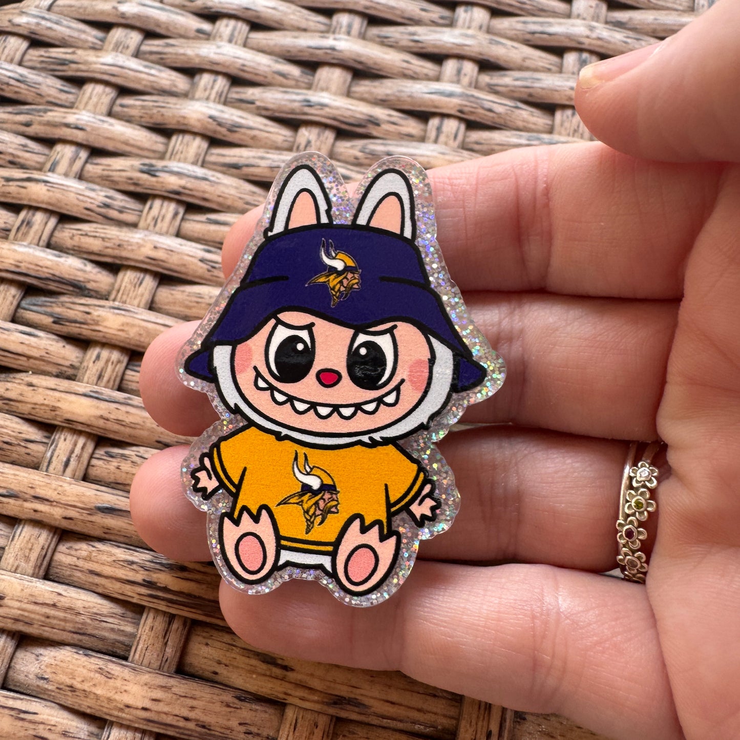 Acrylic Flatback,  Planar, Cabochon, Single Pc - Labubu Sports Teams