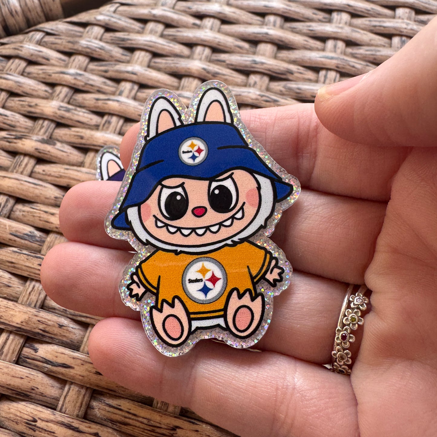 Acrylic Flatback,  Planar, Cabochon, Single Pc - Labubu Sports Teams