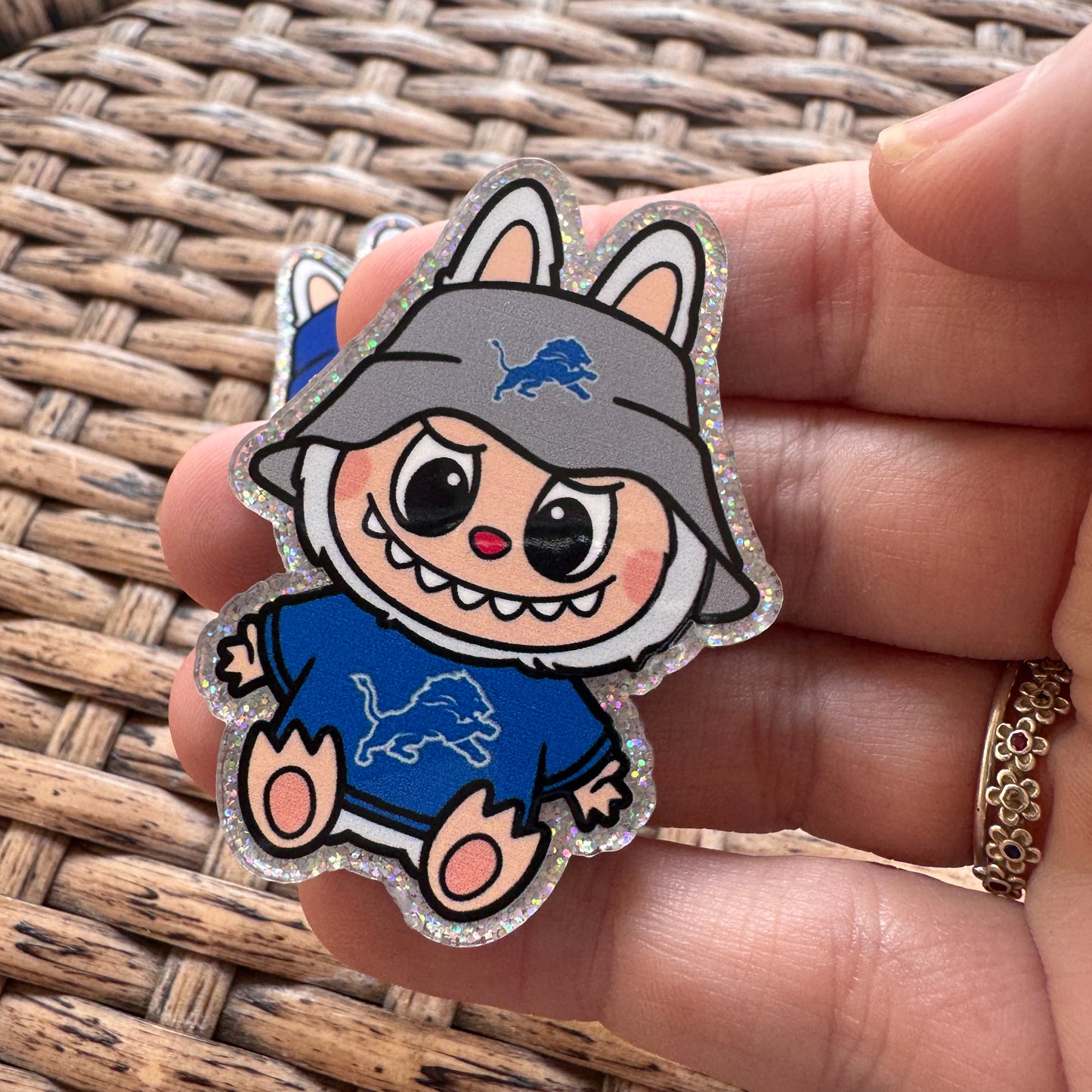 Acrylic Flatback,  Planar, Cabochon, Single Pc - Labubu Sports Teams