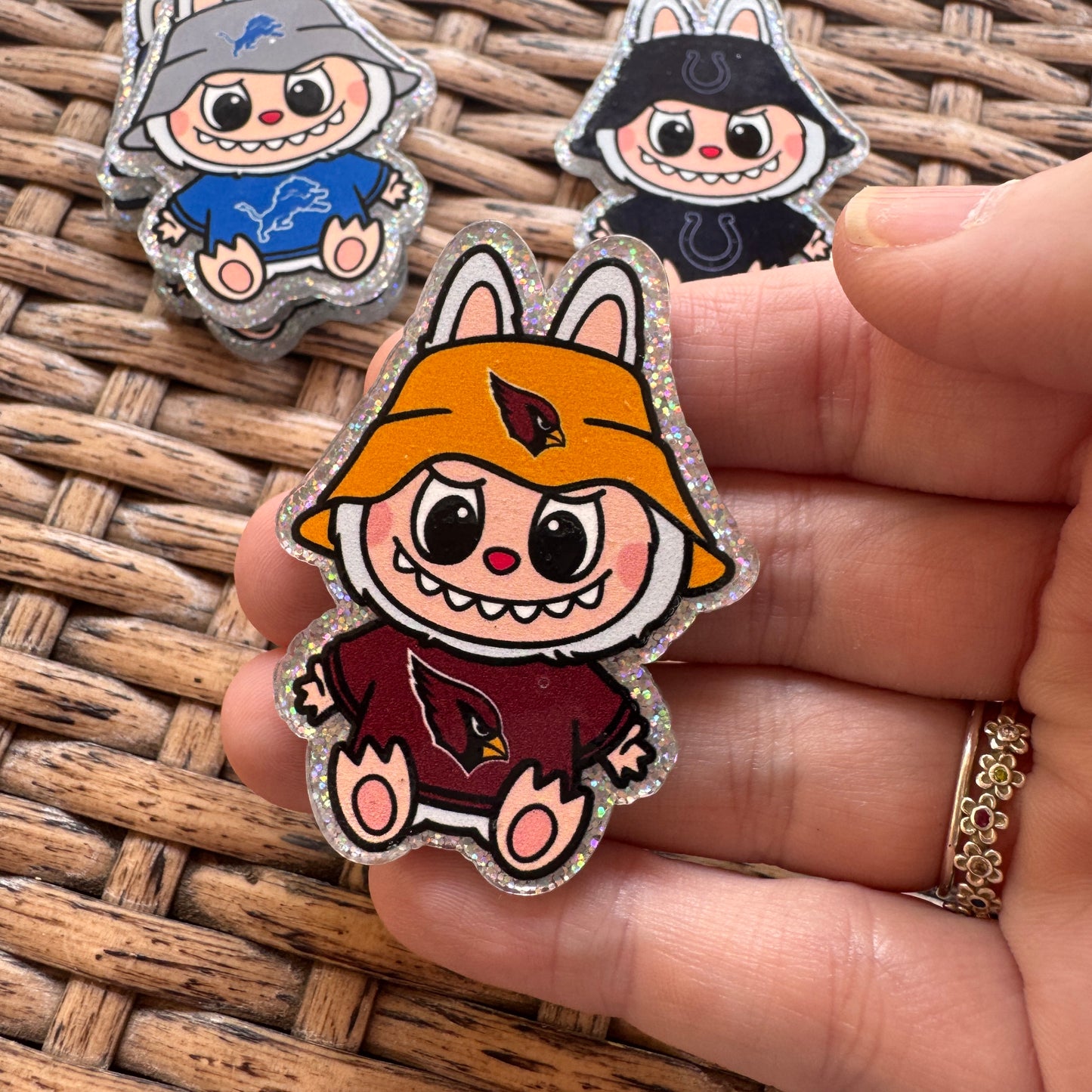 Acrylic Flatback,  Planar, Cabochon, Single Pc - Labubu Sports Teams