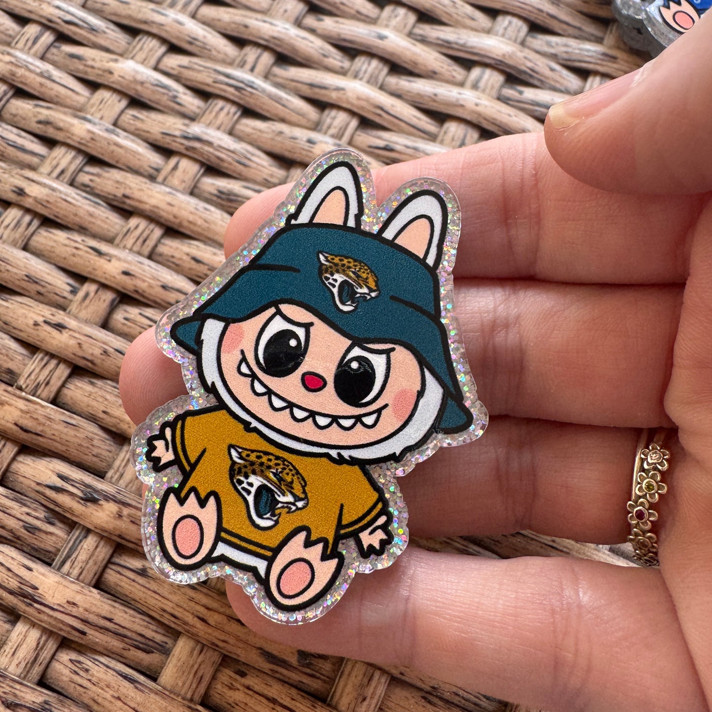 Acrylic Flatback,  Planar, Cabochon, Single Pc - Labubu Sports Teams