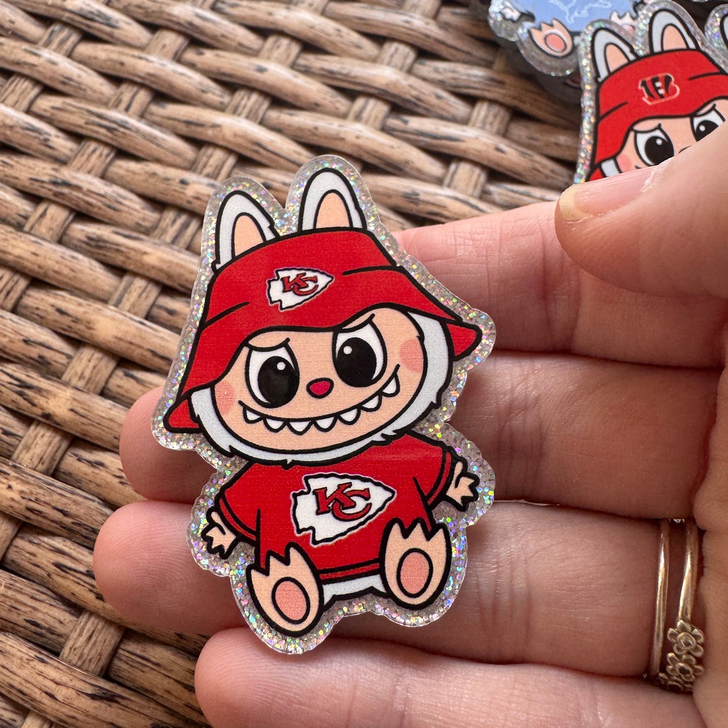 Acrylic Flatback,  Planar, Cabochon, Single Pc - Labubu Sports Teams